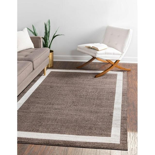 Unique Loom Del Mar Collection Area Rug - Maria (3' 3" x 5' 3" Rectangle Brown/Ivory)