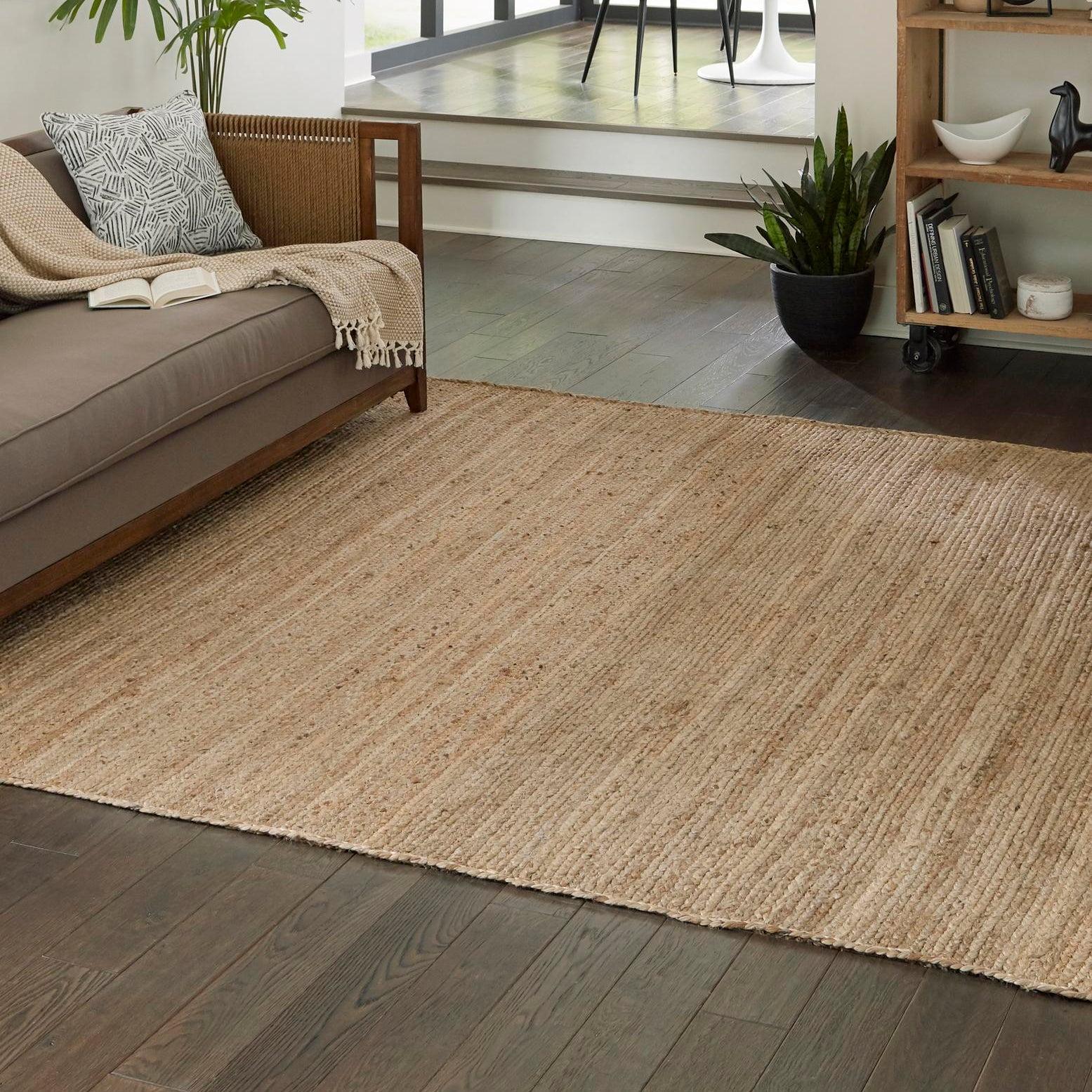 Unique Loom Braided Jute Dhaka Solid Indoor Braided Area Rug