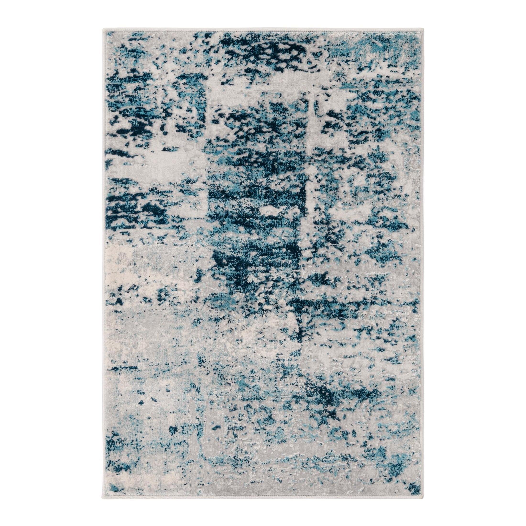 Unique Loom Finsbury Collection Area Rug - Elizabeth (2'  x 3' Rectangle Blue/Ivory)