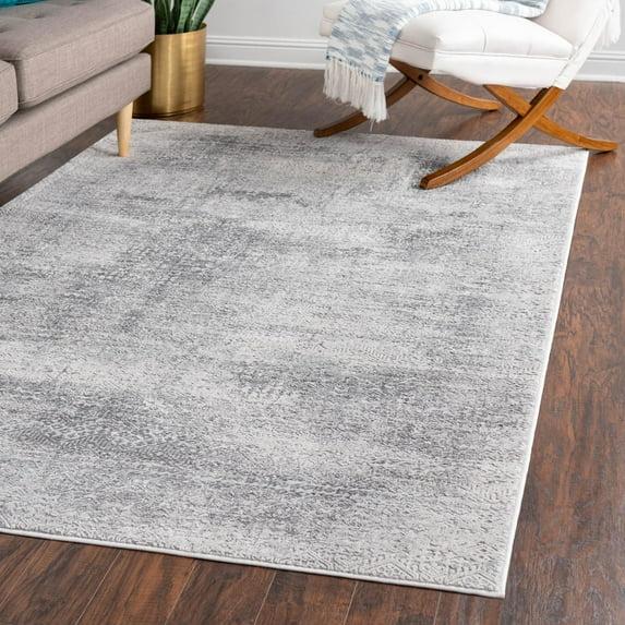 Unique Loom Finsbury Collection Area Rug - Sarah (7'  x 10' Rectangle Gray/Ivory)