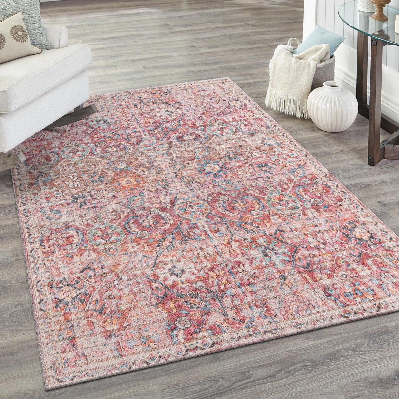 Unique Loom Nostalgia Gossamer Machine Washable Area Rug