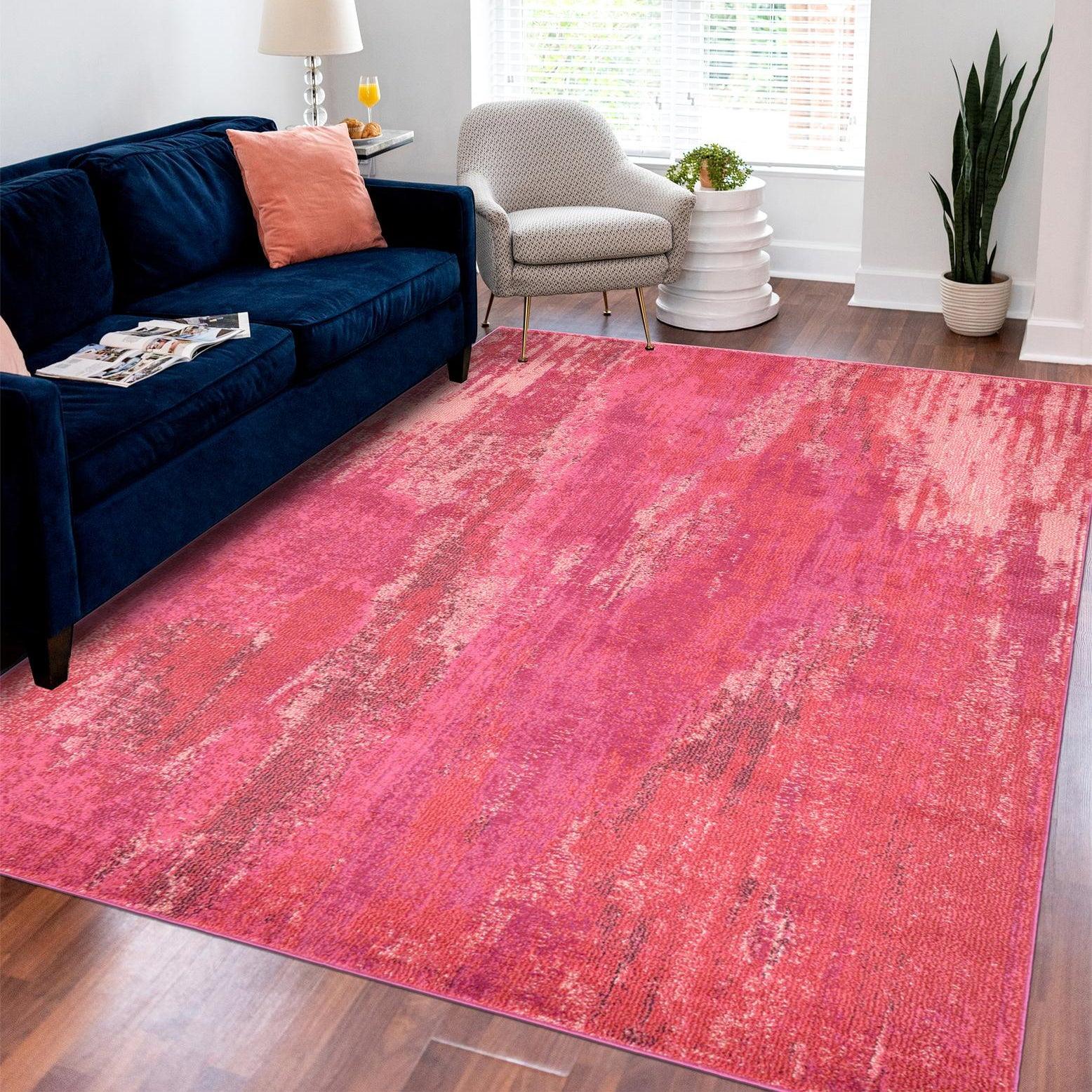 Unique Loom 5' 1 x 8' 0 Jardin Lilly Pink Area Rug