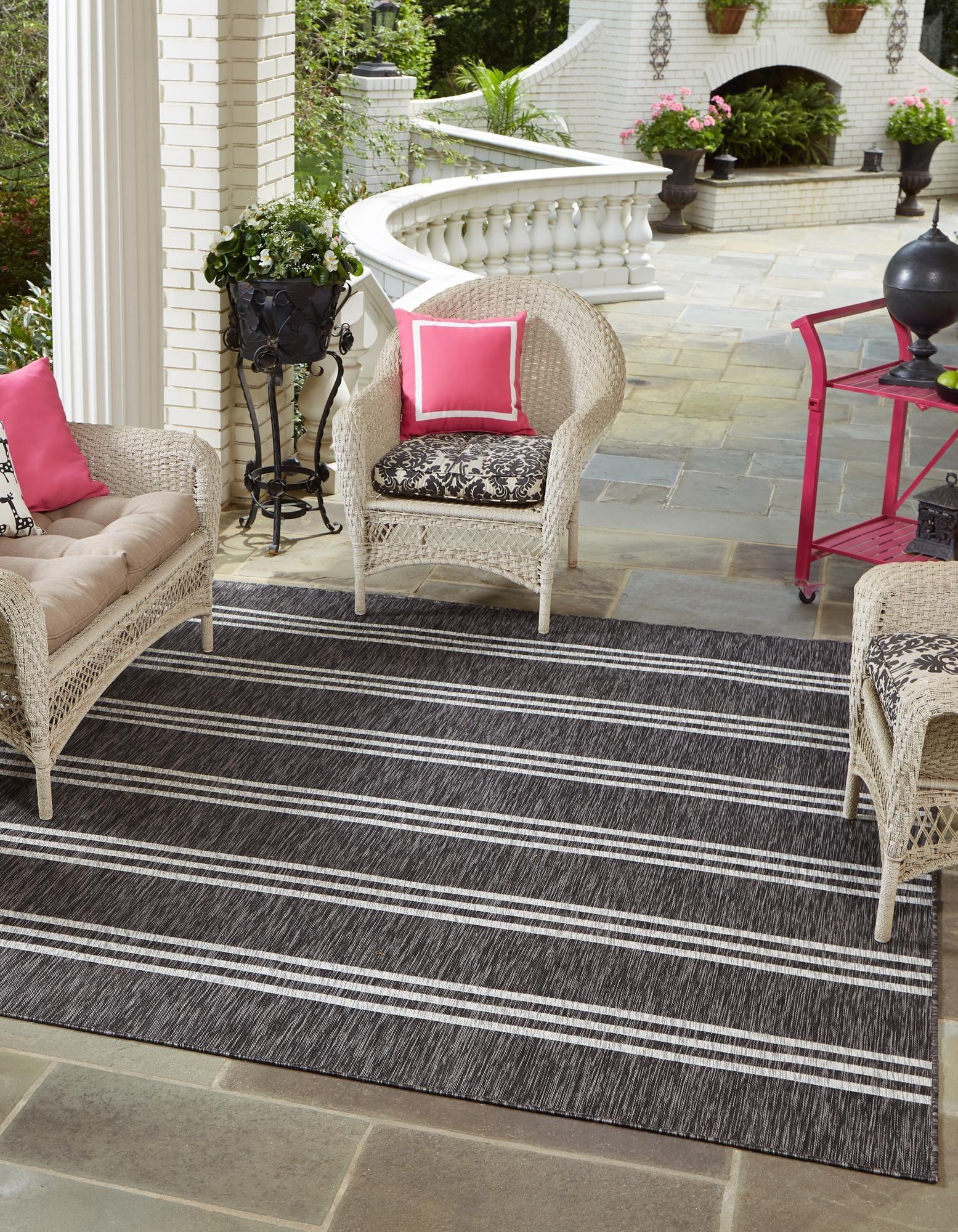 Jill Zarin Outdoor Anguilla Striped Woven Area Rug