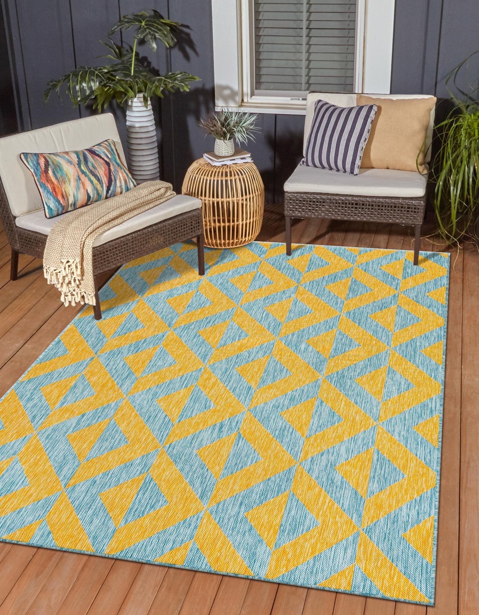 Jill Zarin Outdoor Napa Geometric Woven Area Rug