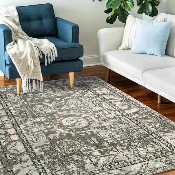 Unique Loom 5' 3 x 8' 0 Gray La Jolla Vintage Area Rug