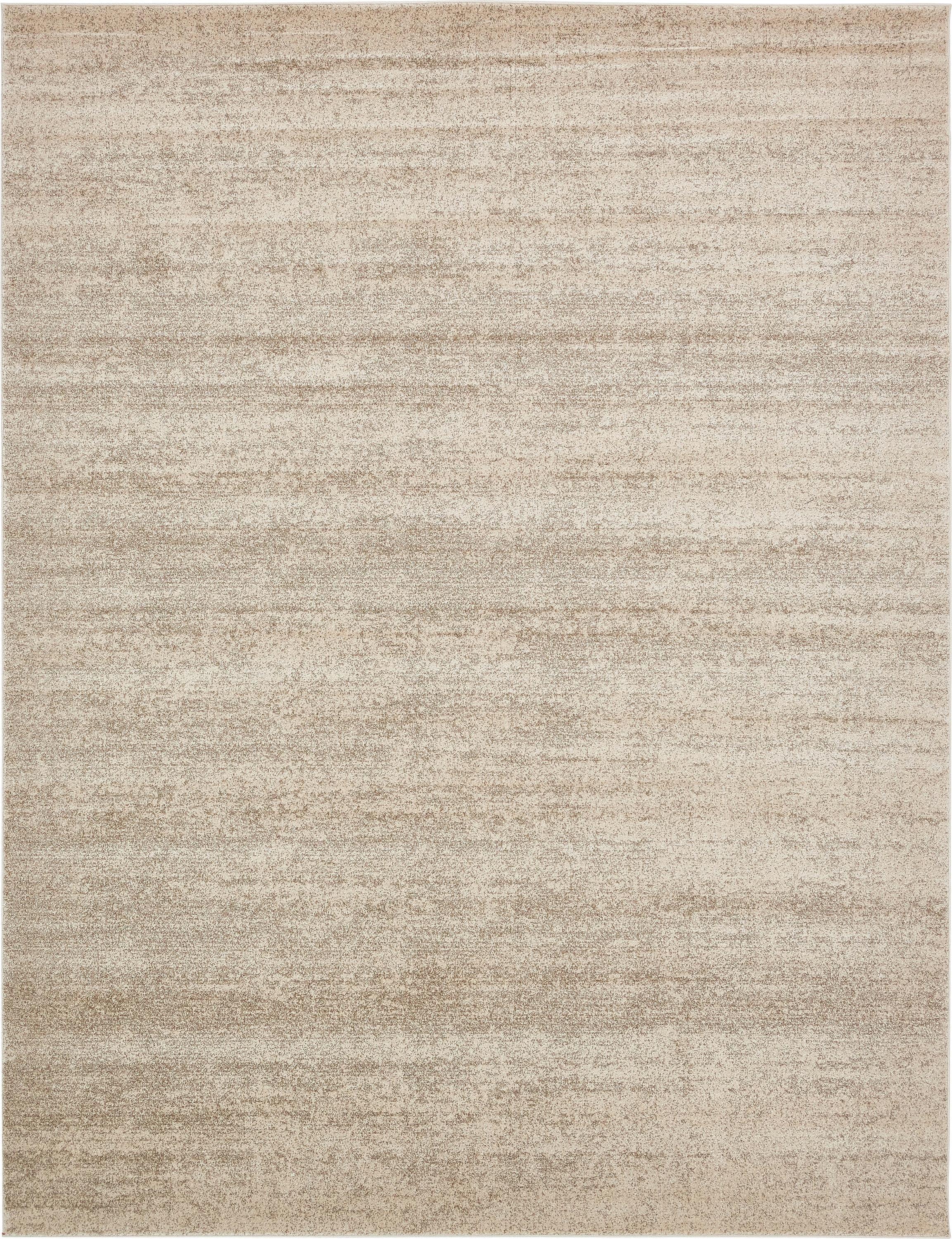 Modern Bone Beige Rectangular Tufted Area Rug, 10' x 13'