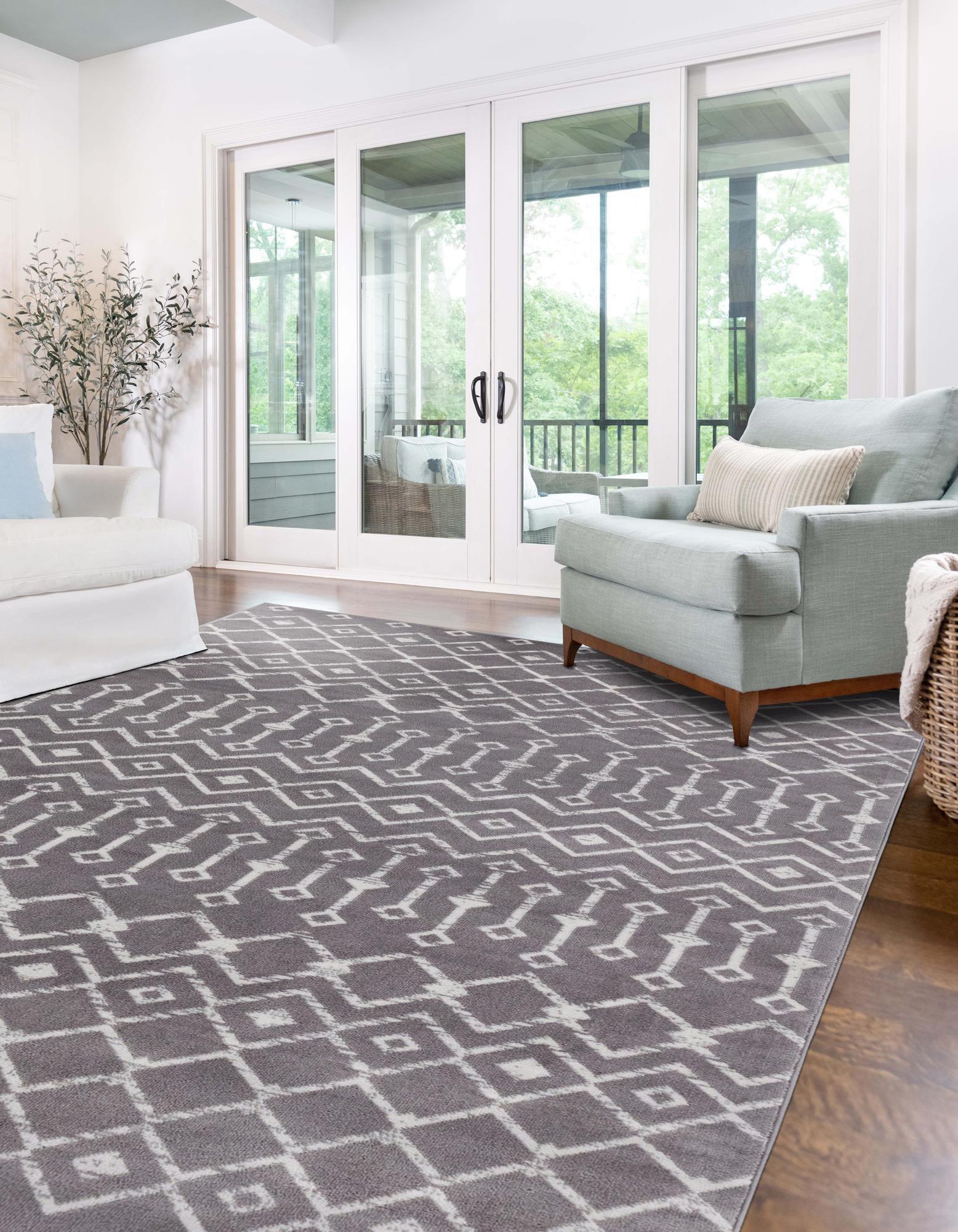 Unique Loom Moroccan Trellis Mamounia Geometric Indoor Woven Area Rug