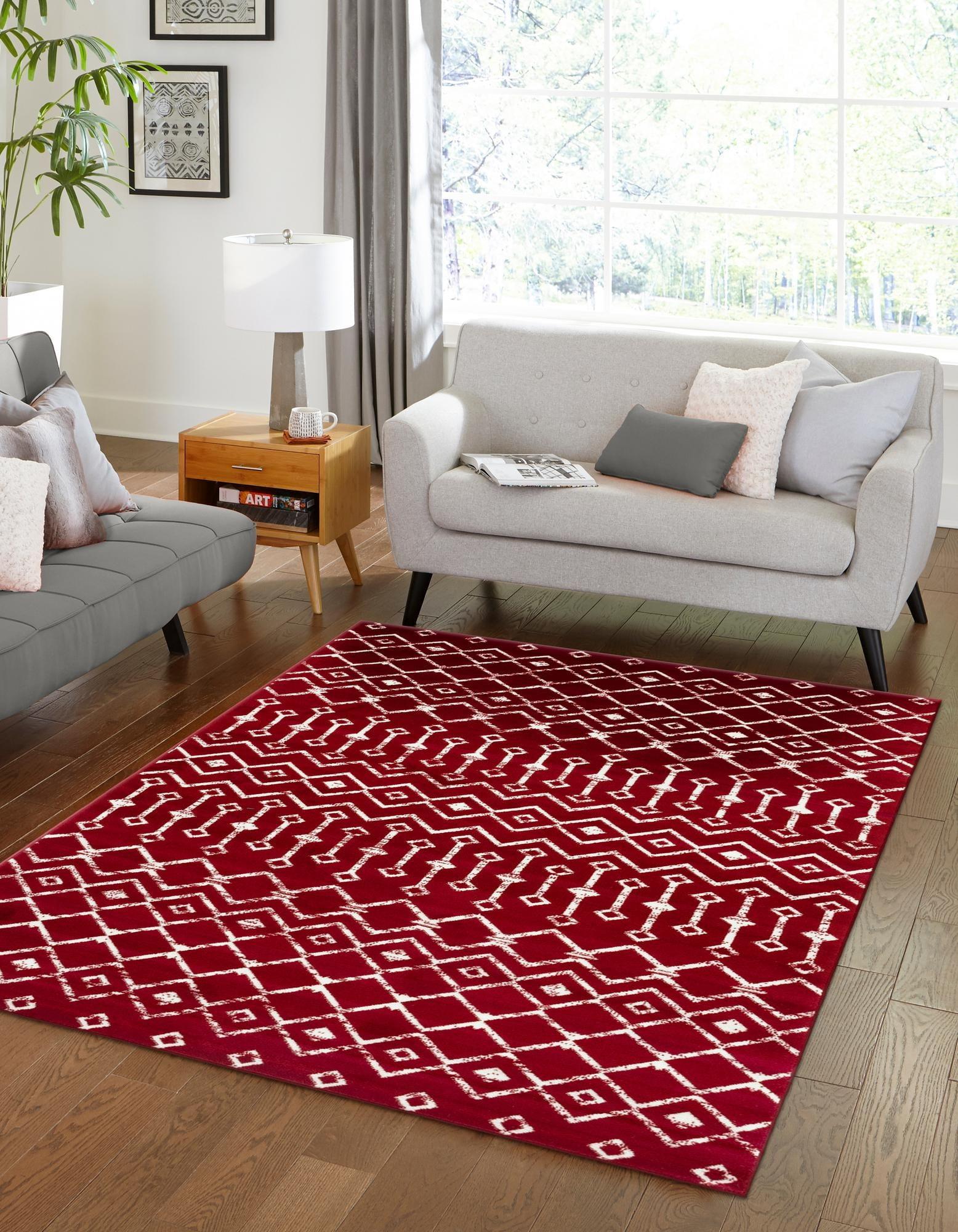 Unique Loom Moroccan Trellis Mamounia Geometric Indoor Woven Area Rug