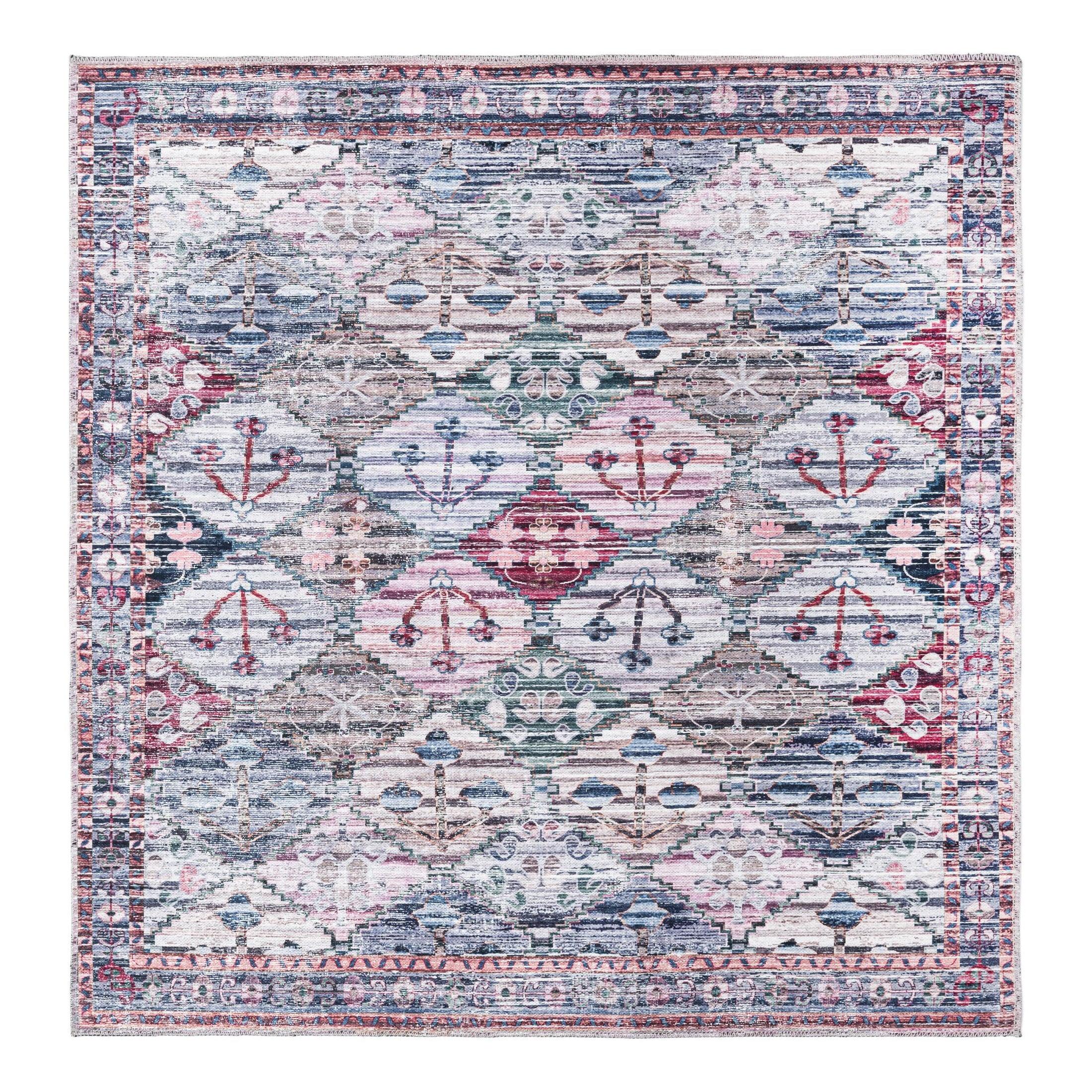 Unique Loom 5' 3 x 5' 3 Mangata Maya Machine Washable Multi Area Rug