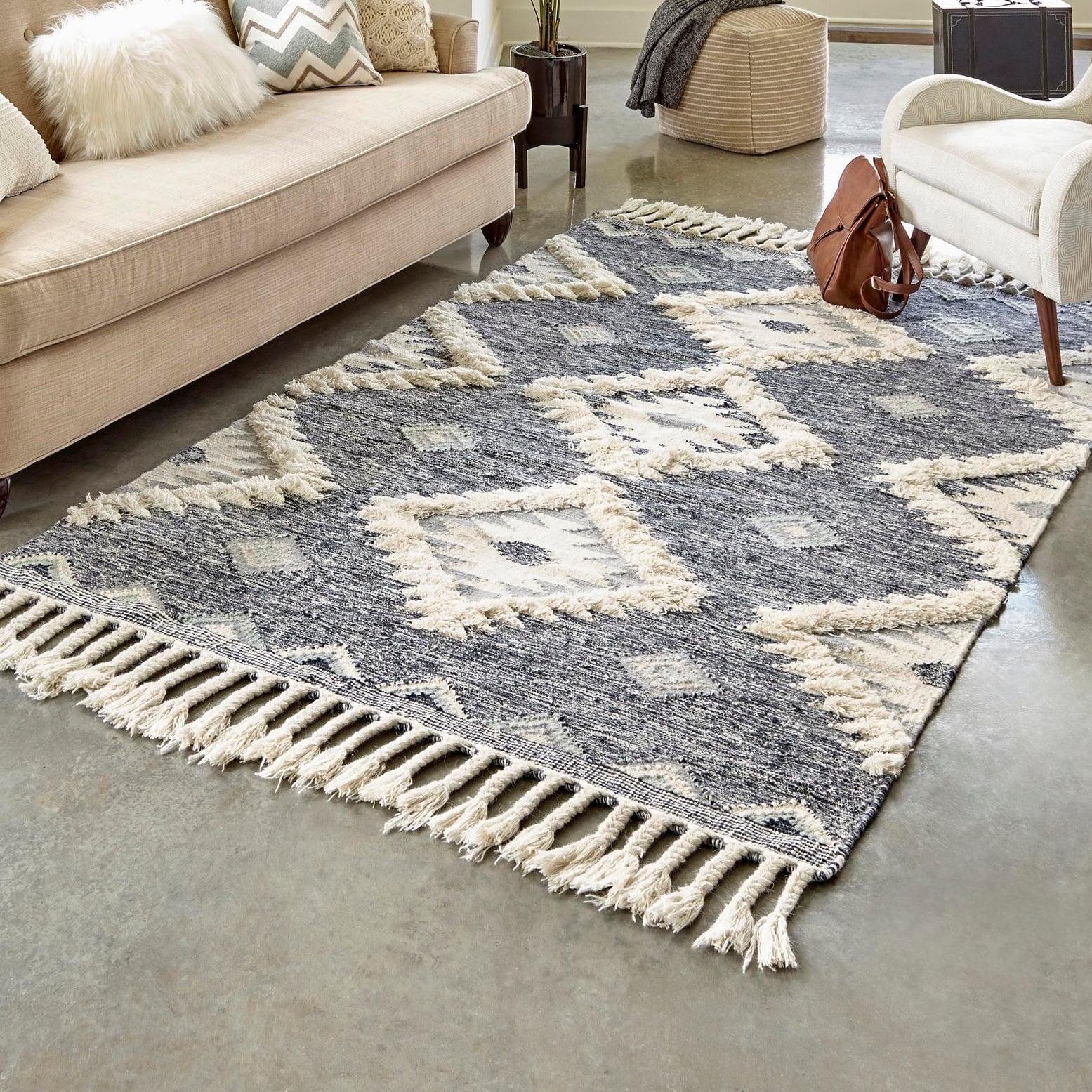 Unique Loom 5' 1 x 8' 0 Mesa Papago Dark Blue Area Rug