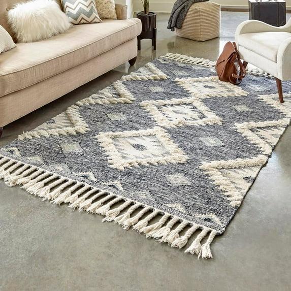 Unique Loom 5' 1 x 8' 0 Mesa Papago Dark Blue Area Rug