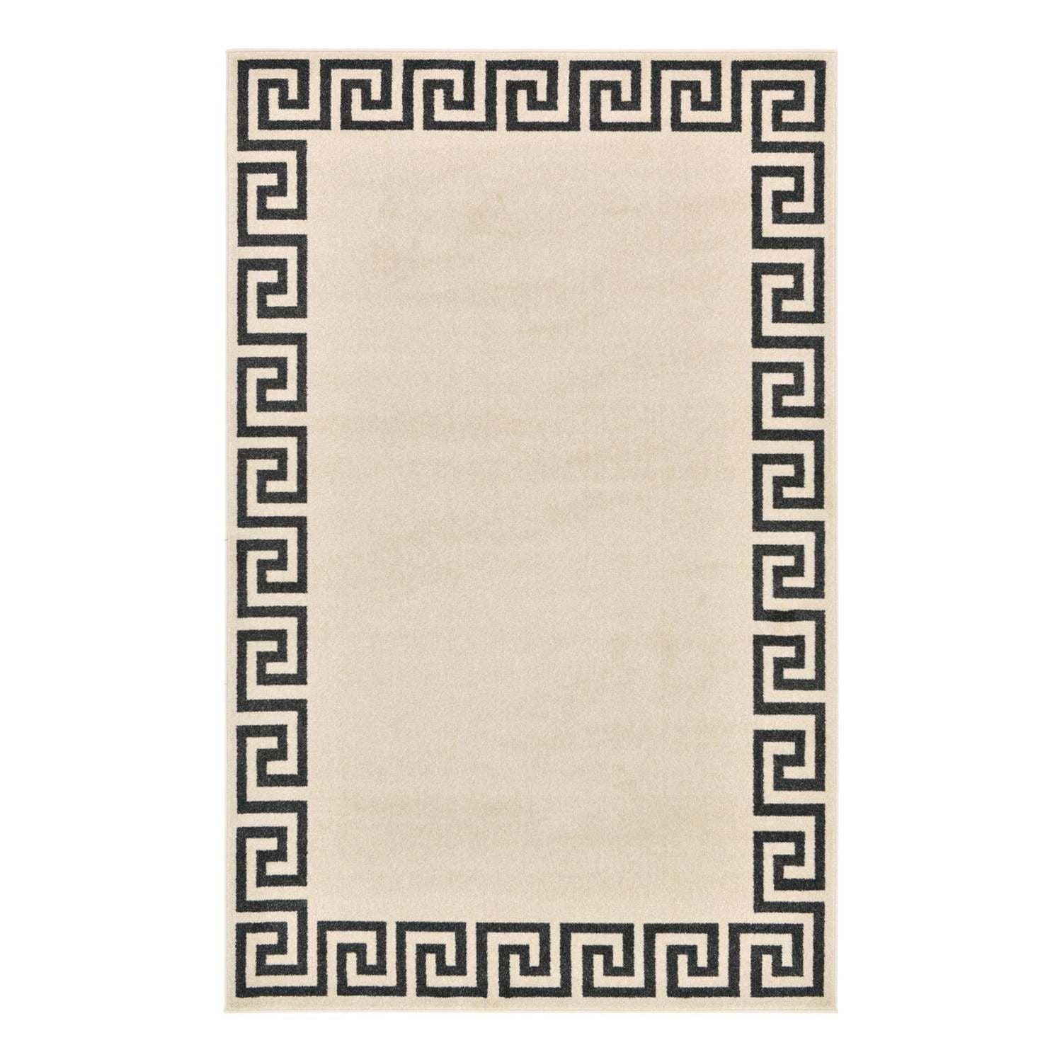 Unique Loom Athens Collection Area Rug - Modern (3' 1" x 5' 3" Rectangle Beige and Brown/Beige)