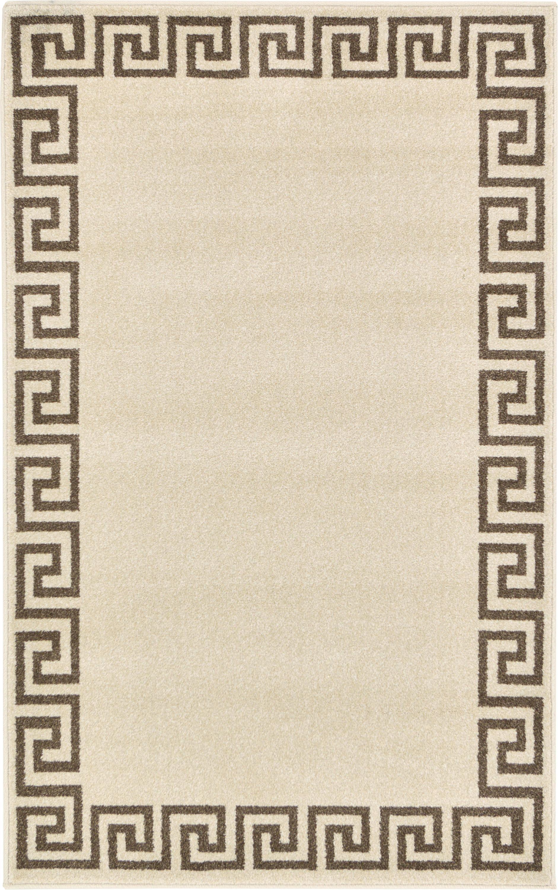 Unique Loom Athens Collection Area Rug - Modern (3' 1" x 5' 3" Rectangle Beige and Brown/Beige)