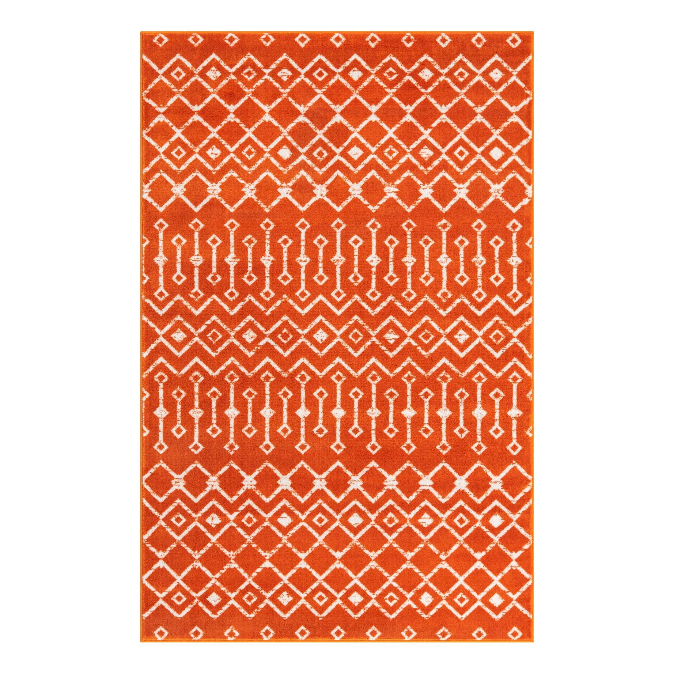 Unique Loom 5' 1 x 8' 0 Rectangle Moroccan Trellis Orange Area Rug