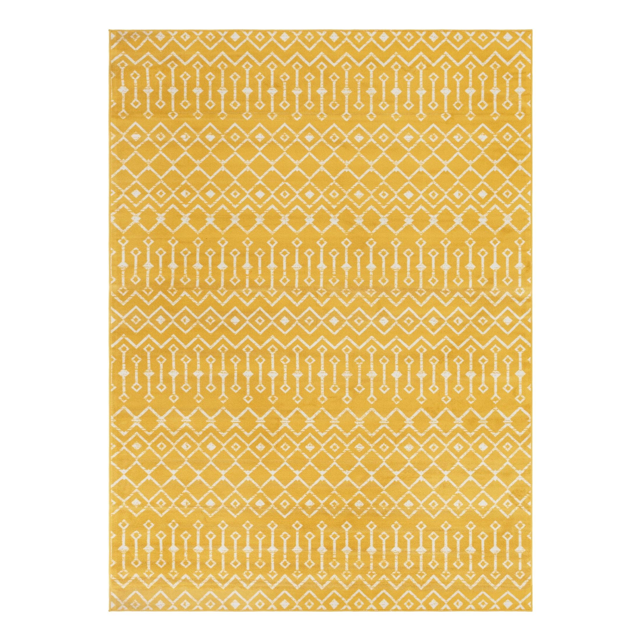 Unique Loom 8' 0 x 11' 0 Rectangle Moroccan Trellis Yellow Area Rug