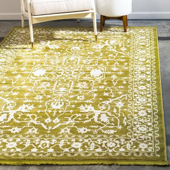 Unique Loom New Classical Collection Area Rug - Olympia (3' 3" x 5' 3" Rectangle Light Green/Ivory)