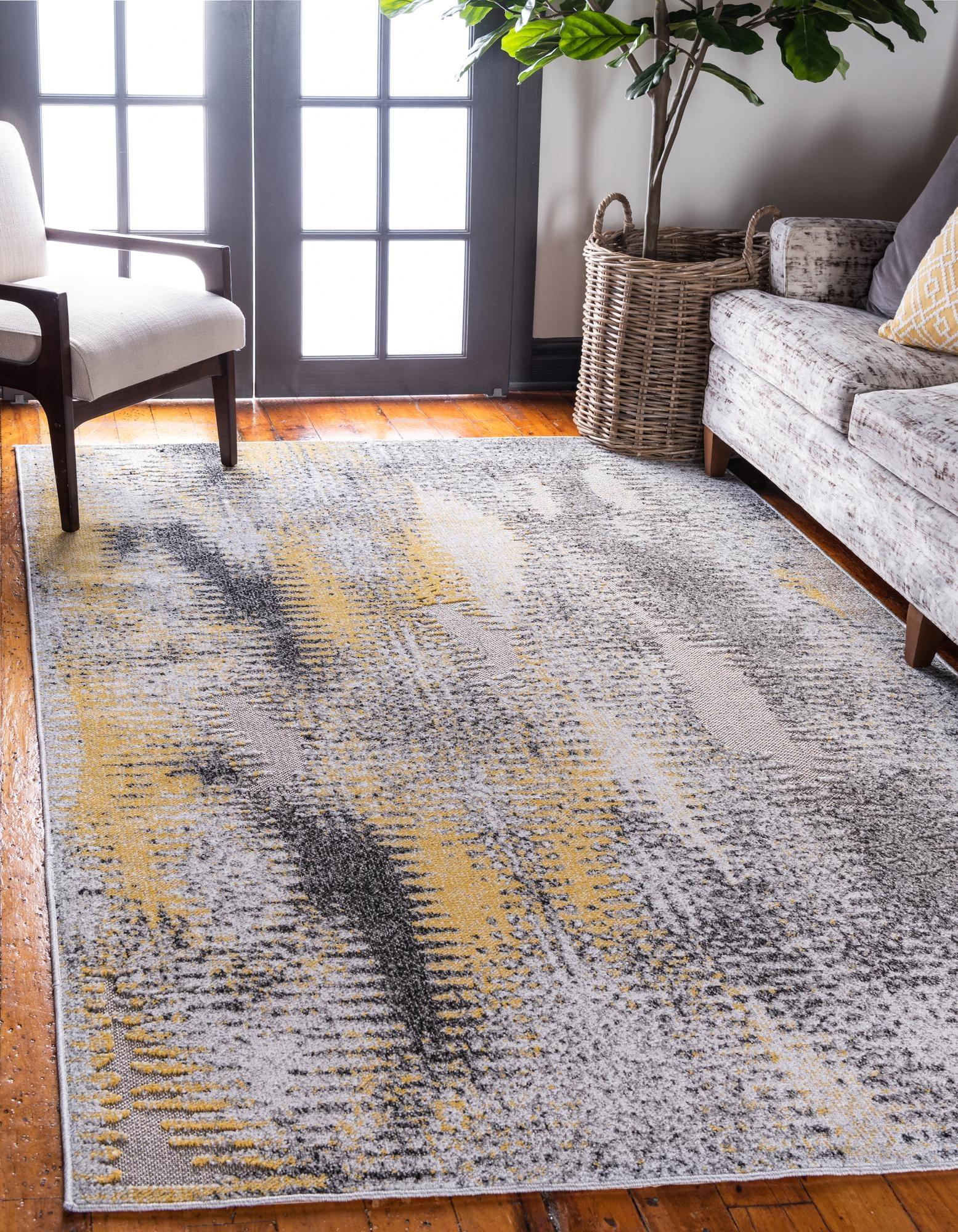 Unique Loom 5' 1 x 8' 0 Ivory Outdoor Modern New York Area Rug
