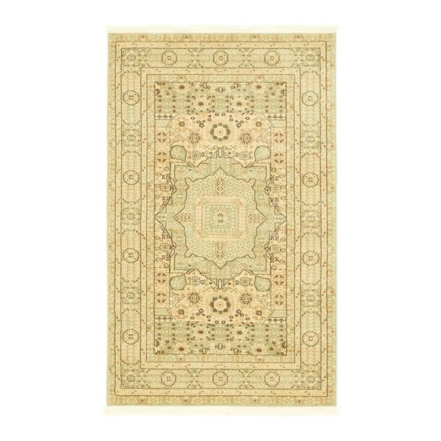 Unique Loom 3' 1 x 5' 3 Light Green Palace Taj Area Rug
