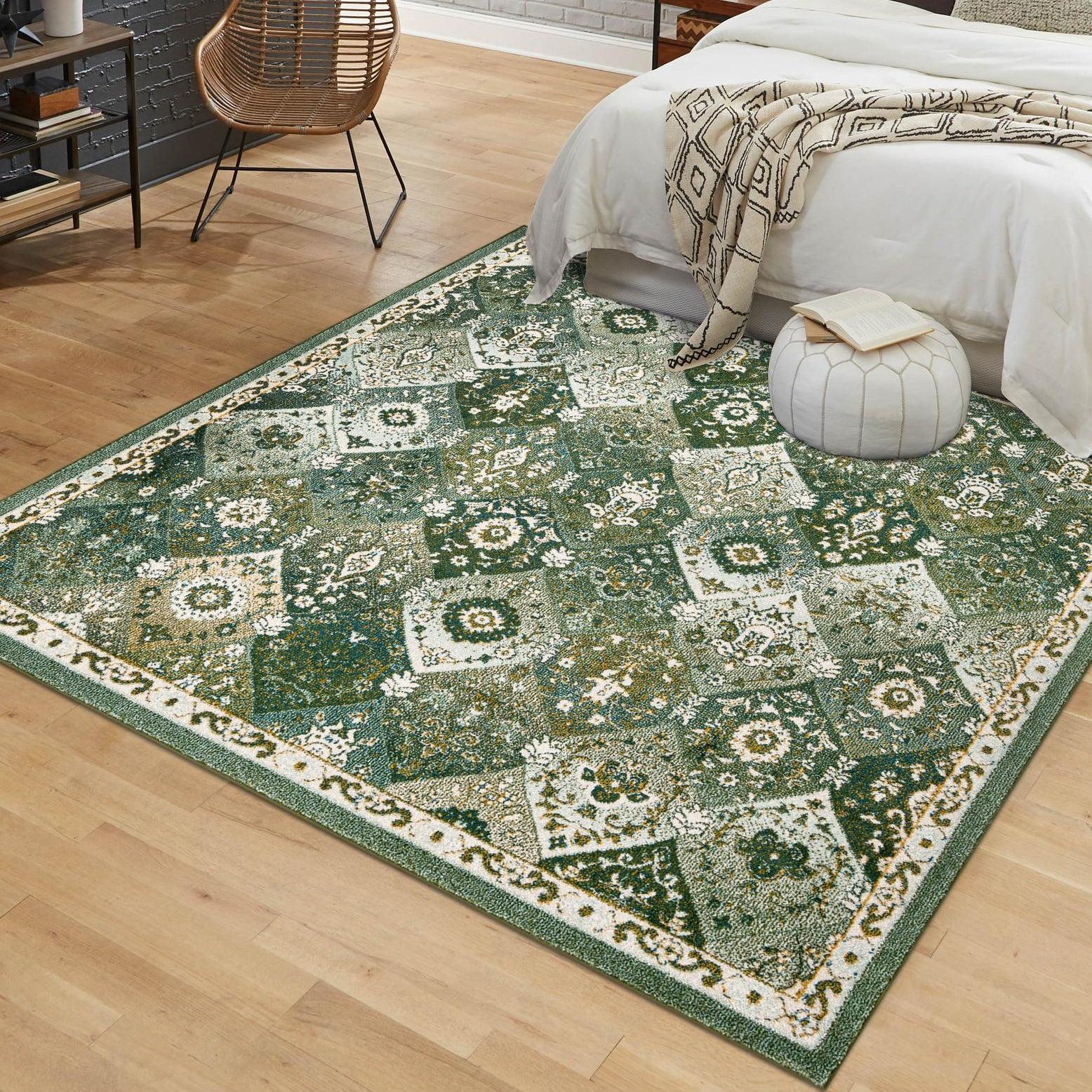 Kalf Abstract Green/Gray Rug