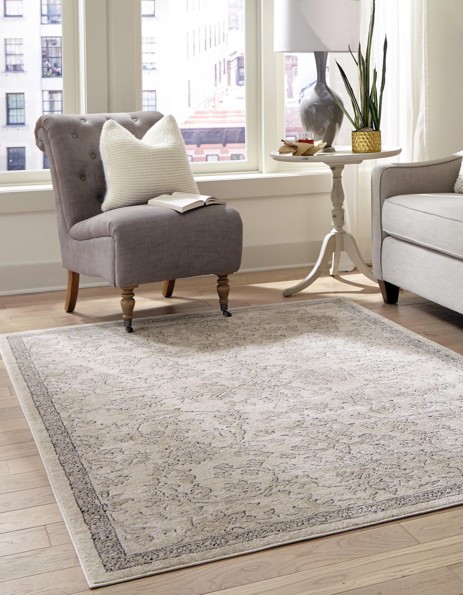 Unique Loom Portland Collection Area Rug - Albany (10' x 14' 1" Rectangle Ivory/Beige)