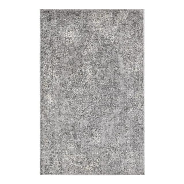 Unique Loom Portland Collection Area Rug - Woodburn (5' 3" x 8' Rectangle Gray/Ivory)