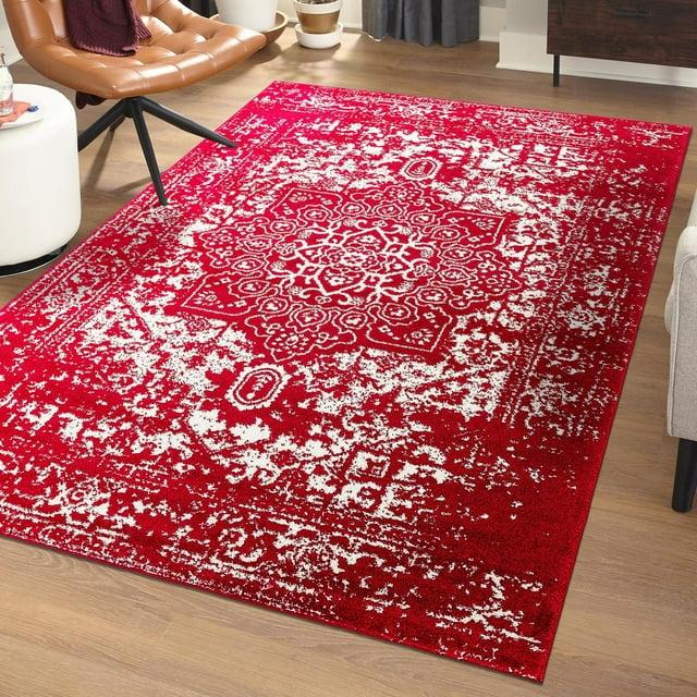 Unique Loom 9' 0 x 12' 0 Red Richmond Medallion Area Rug