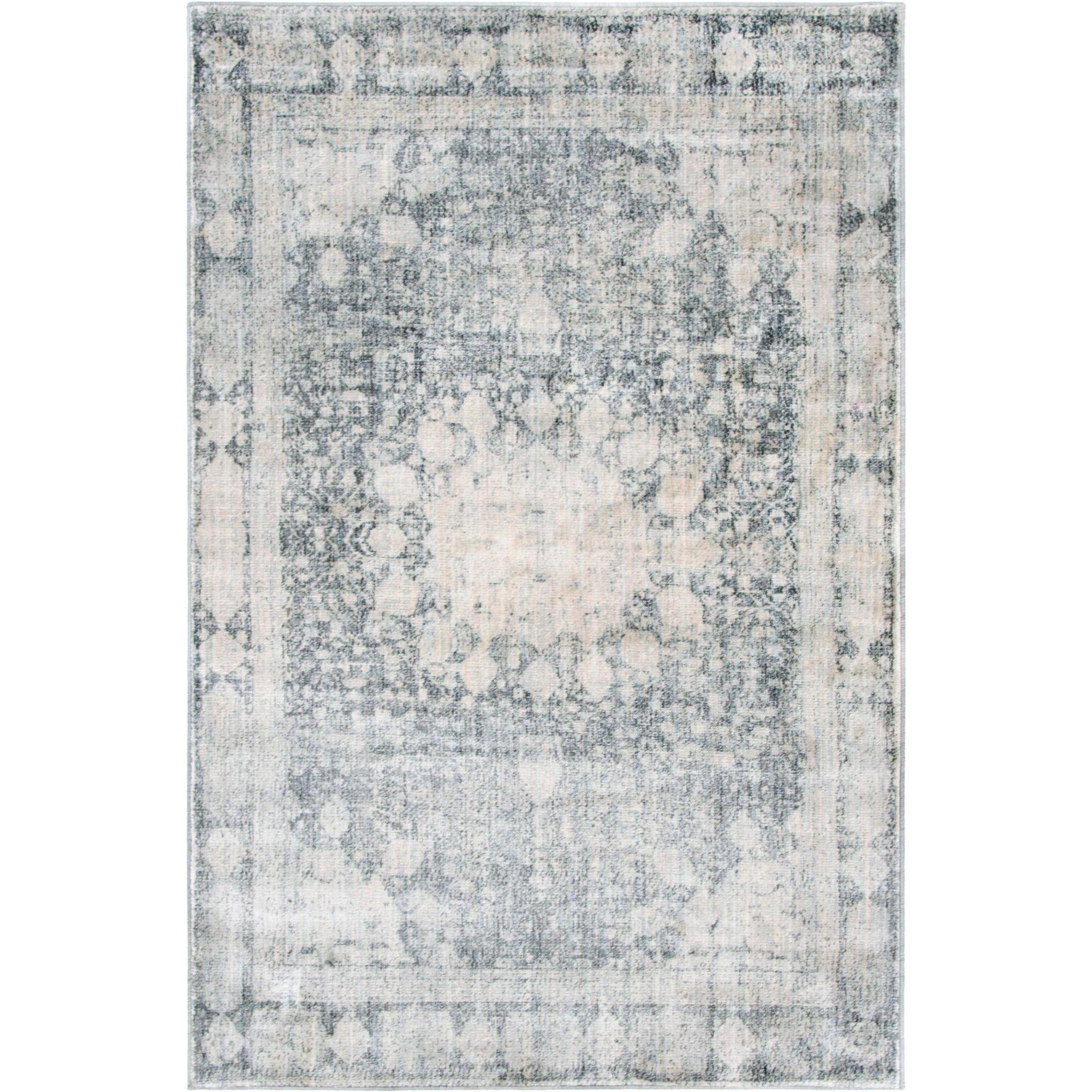 Unique Loom Asheville Collection Area Rug - Rockwell (4' 1" x 6' 1" Rectangle Gray/Beige)