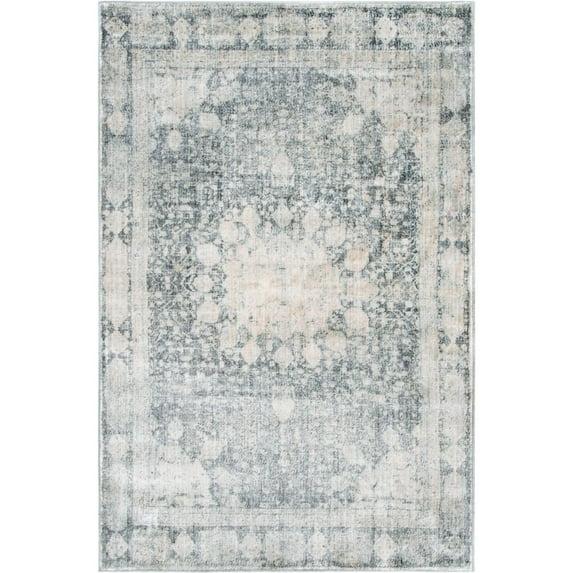 Unique Loom Asheville Collection Area Rug - Rockwell (4' 1" x 6' 1" Rectangle Gray/Beige)