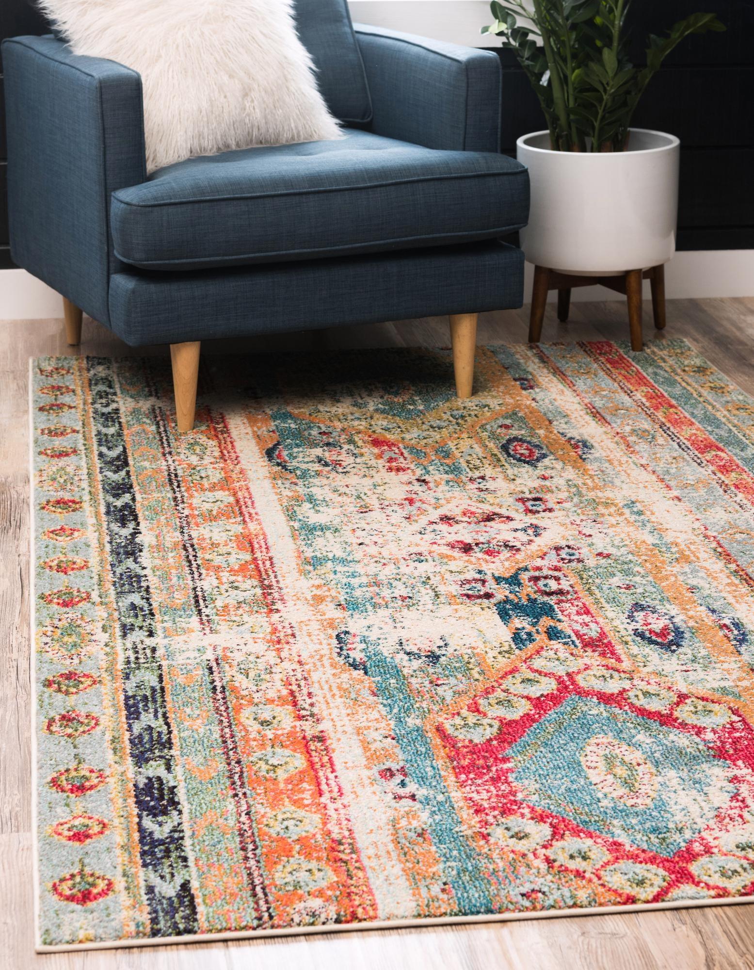 Unique Loom 9' 0 x 12' 2 Blue Sedona Yellowstone Area Rug