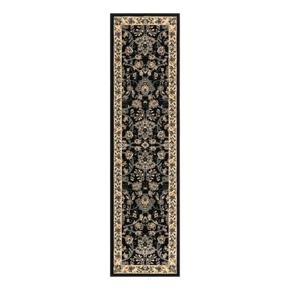 Unique Loom 2' 2 x 8' 2 Sialk Hill Washington Black Area Rug