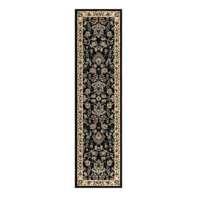 Unique Loom 2' 2 x 8' 2 Sialk Hill Washington Black Area Rug
