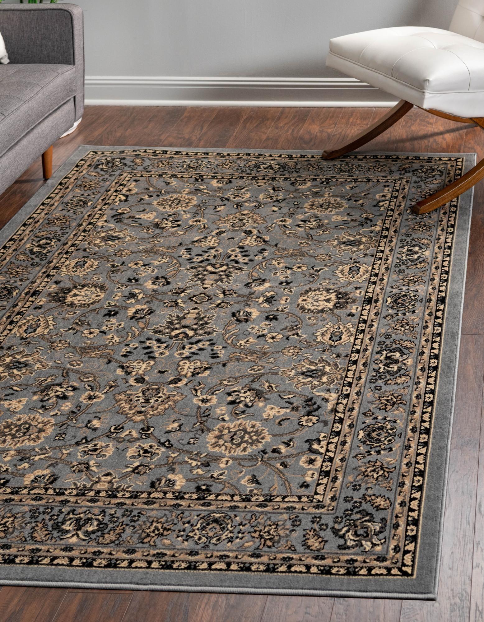 Unique Loom 6' 0 x 9' 0 Sialk Hill Washington Gray Area Rug