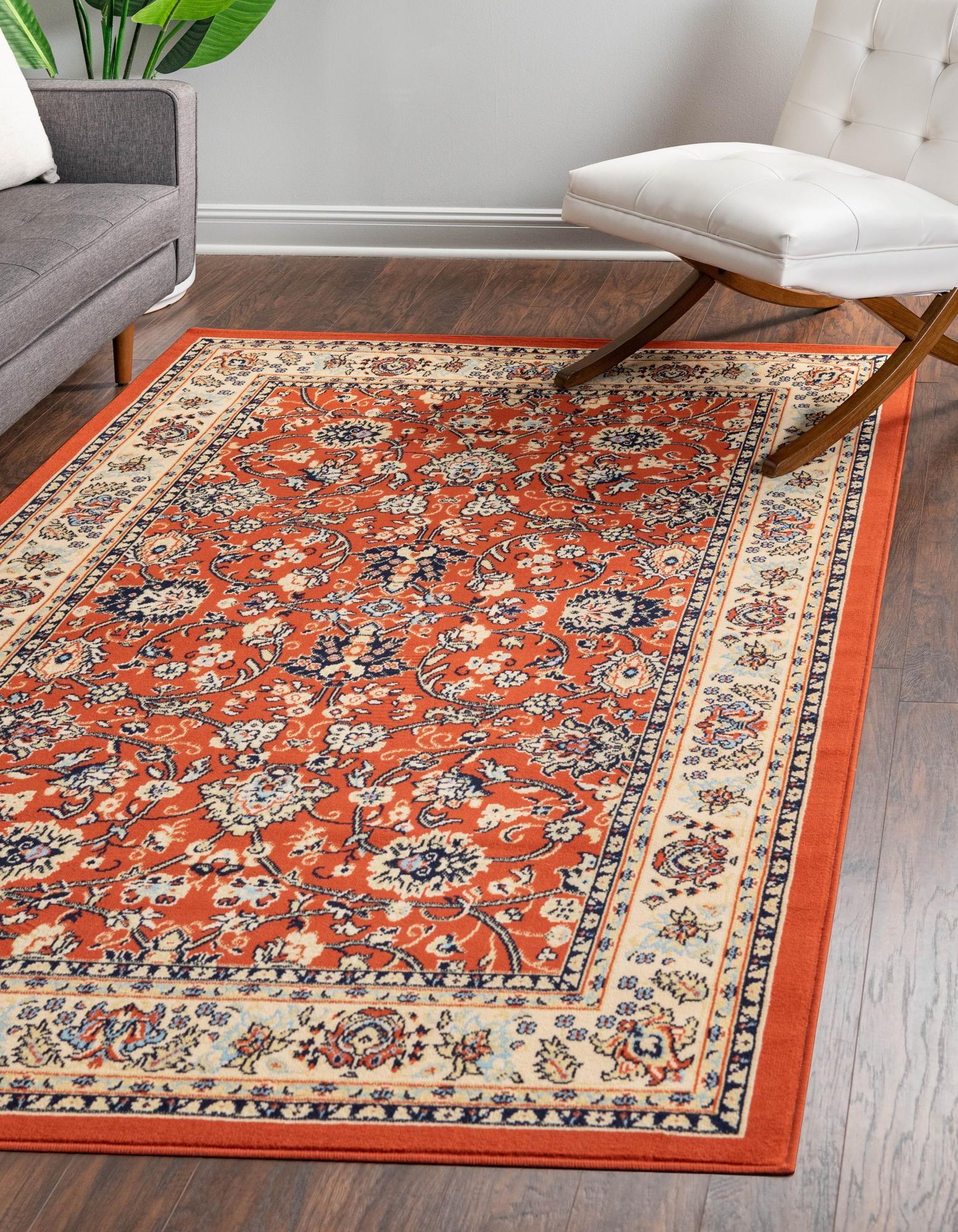 Unique Loom 9' 10 x 13' 1 Sialk Hill Washington Terracotta Area Rug
