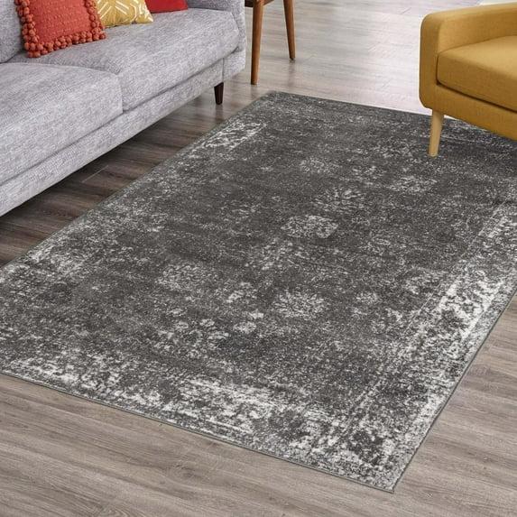 Unique Loom 7' 10 x 10' 0 Rectangle Sofia Dark Gray Area Rug