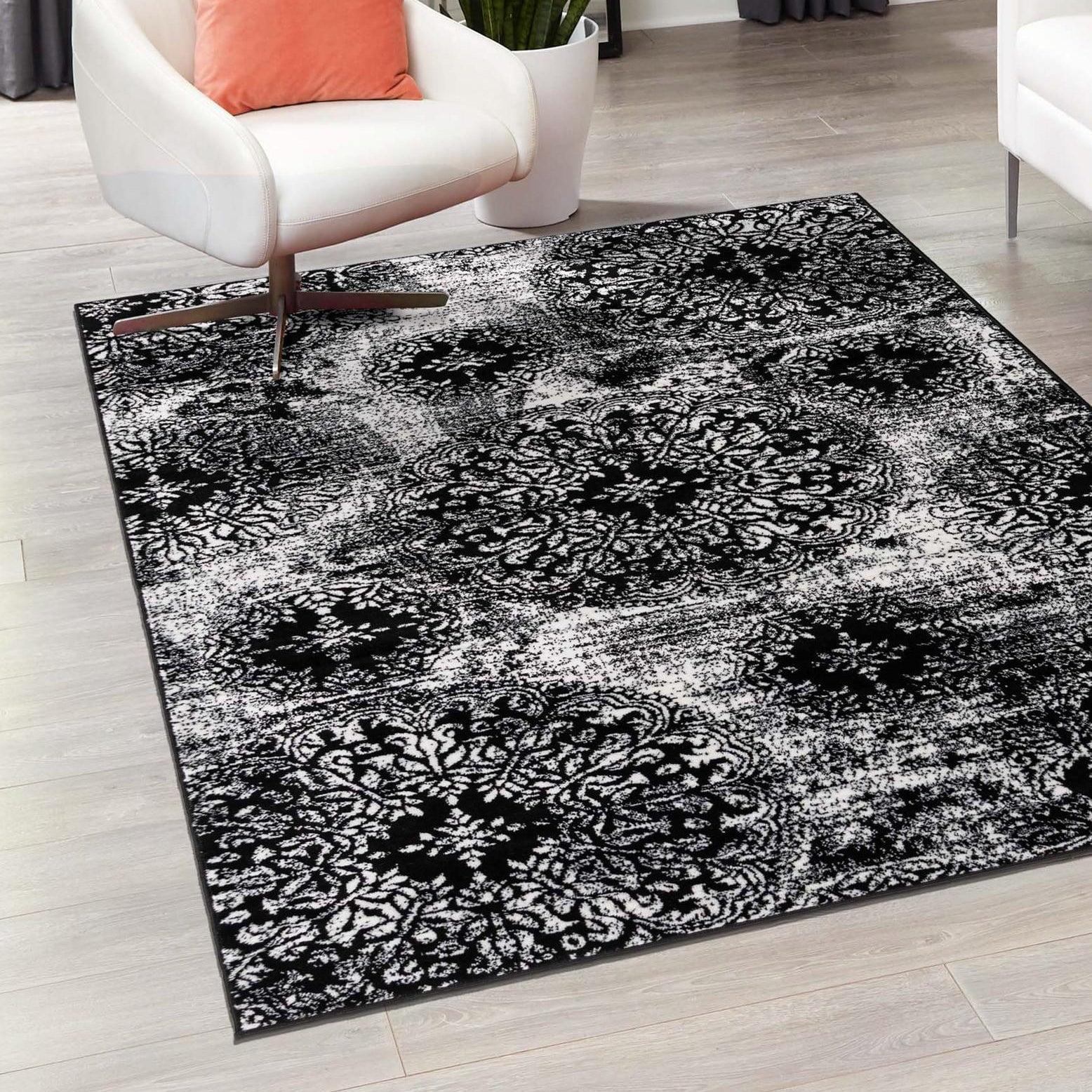 Unique Loom 4' 0 x 6' 0 Sofia Grand Black Area Rug