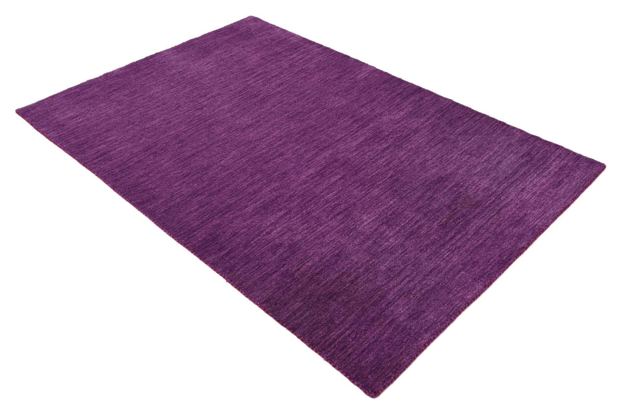 Handmade Purple Wool and Cotton Rectangular Rug 8' 2" x 11' 6"