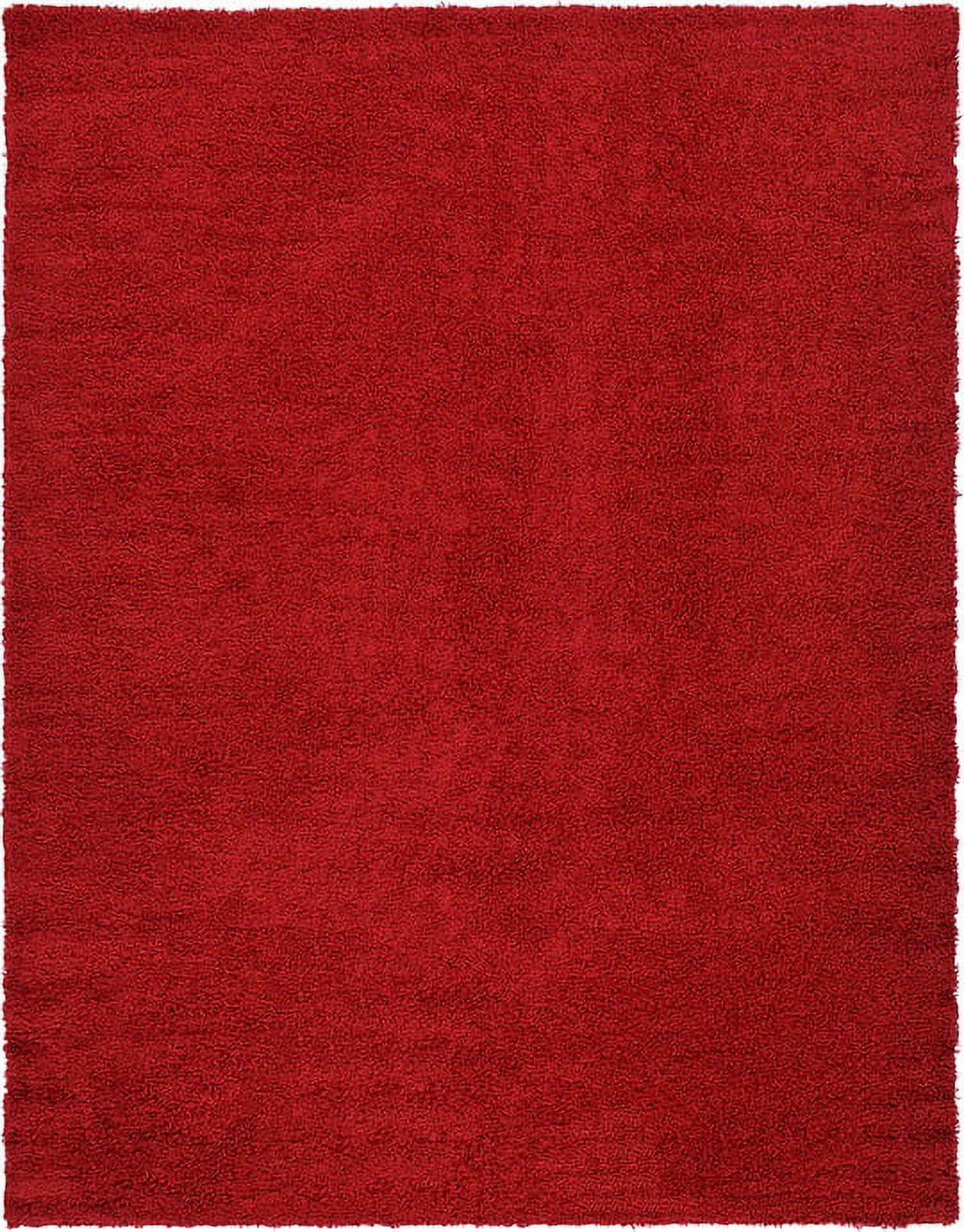 Cherry Red Luxe Shag 10'x13' Reversible Area Rug