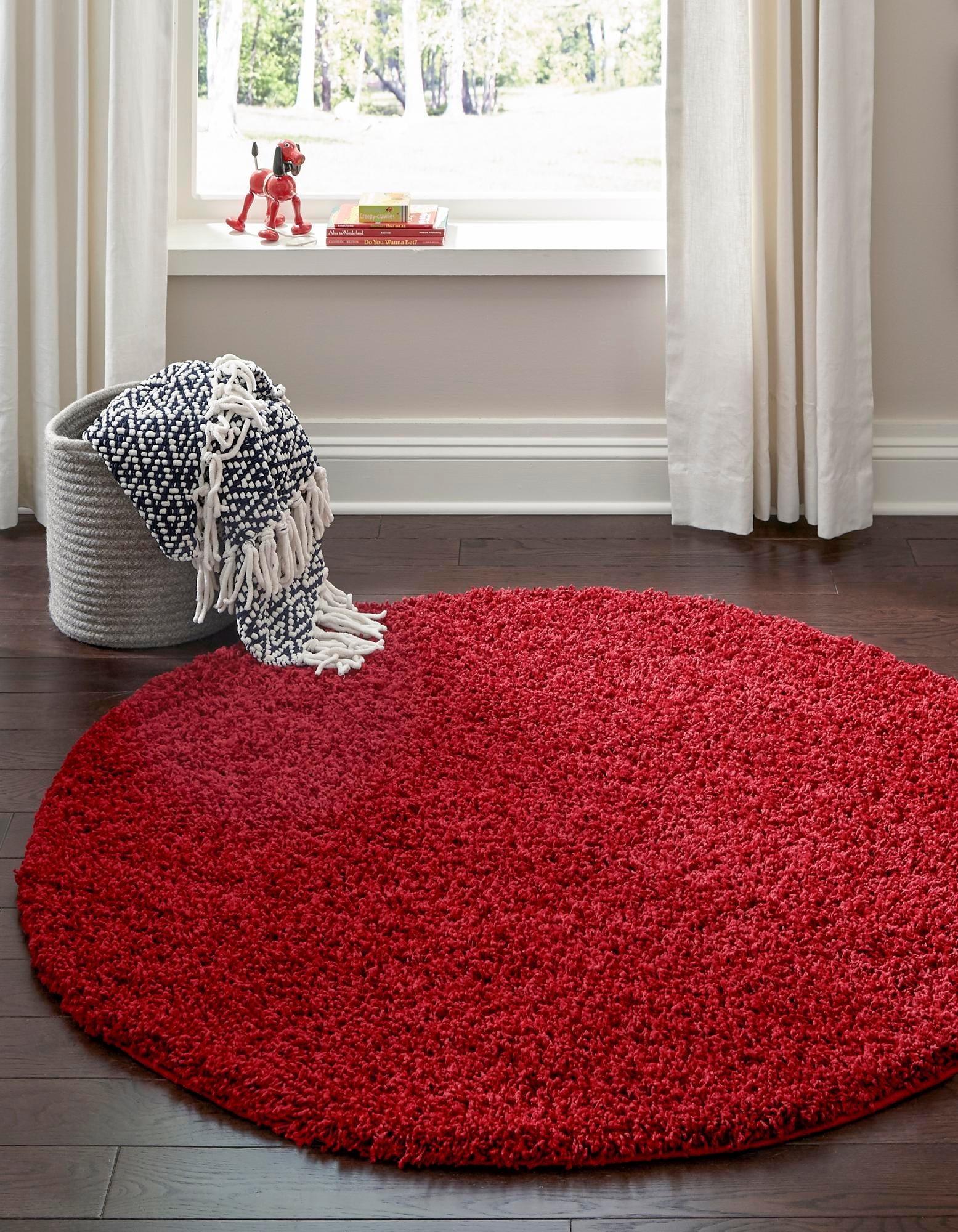 Unique Loom Solid Shag Solid Indoor Woven Area Rug