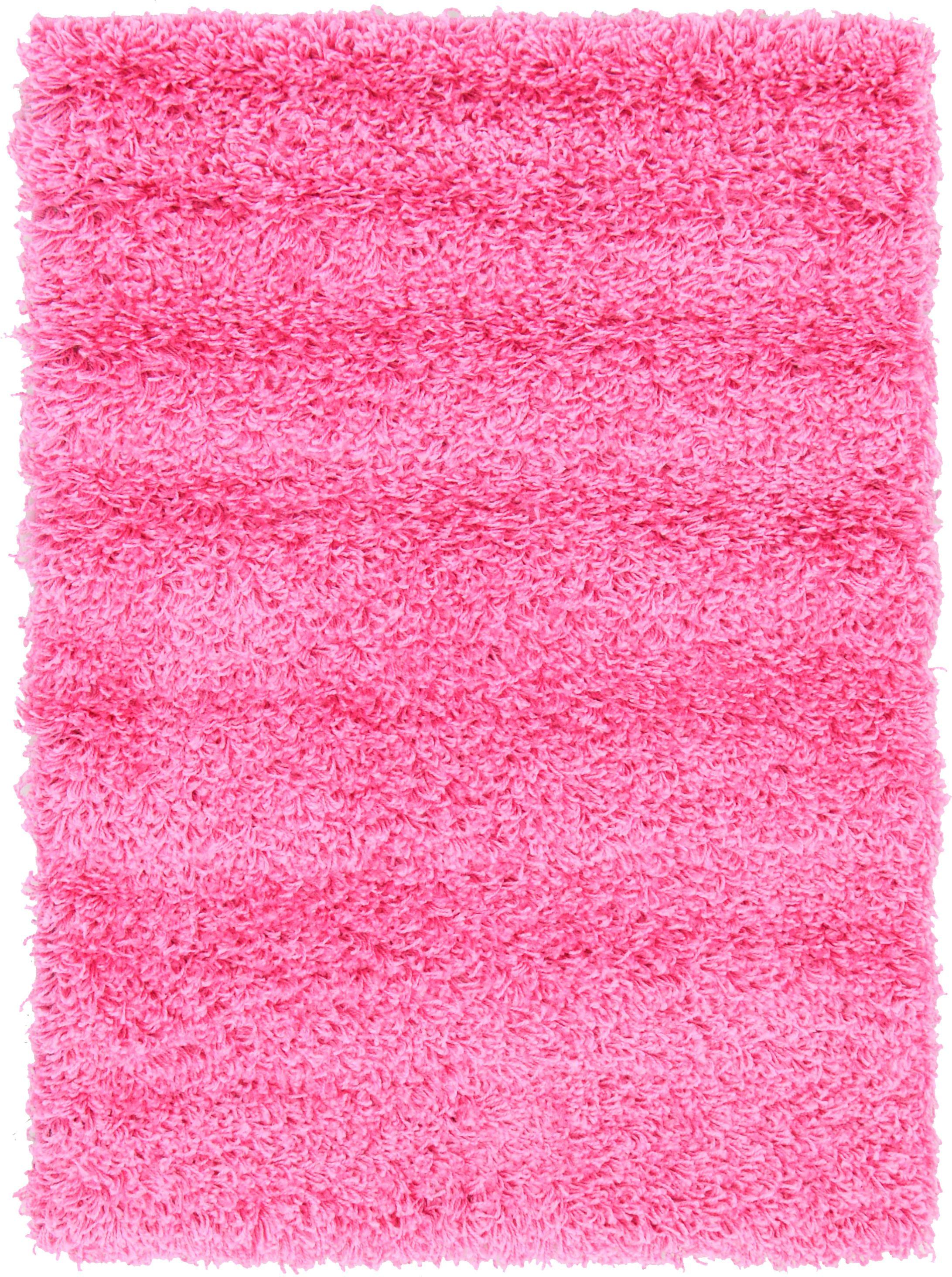 Lush Taffy Pink Shag Area Rug 2' x 3' Rectangular Washable