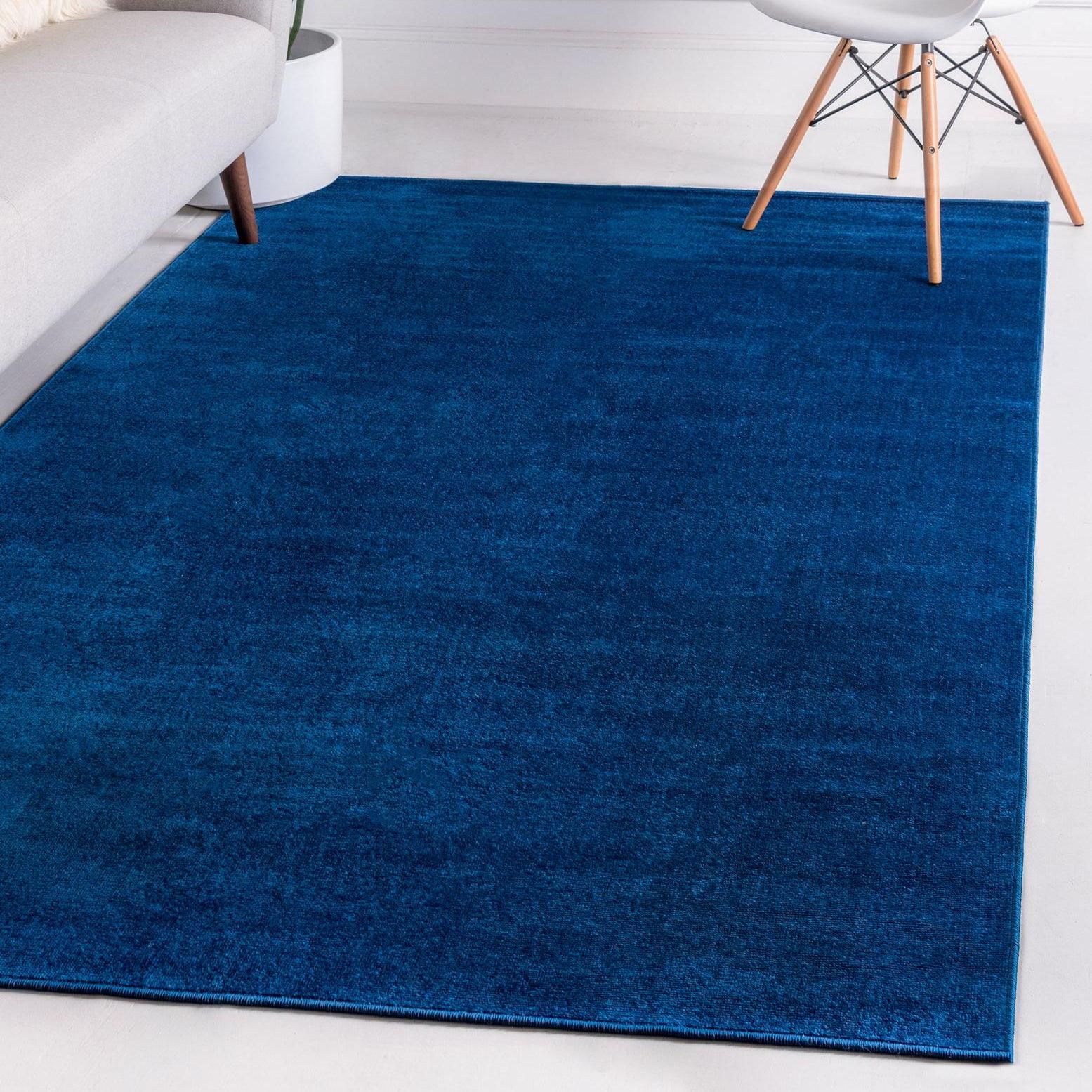 Unique Loom Williamsburg Collection Area Rug - Solid (9' x 12' Rectangle Navy Blue)