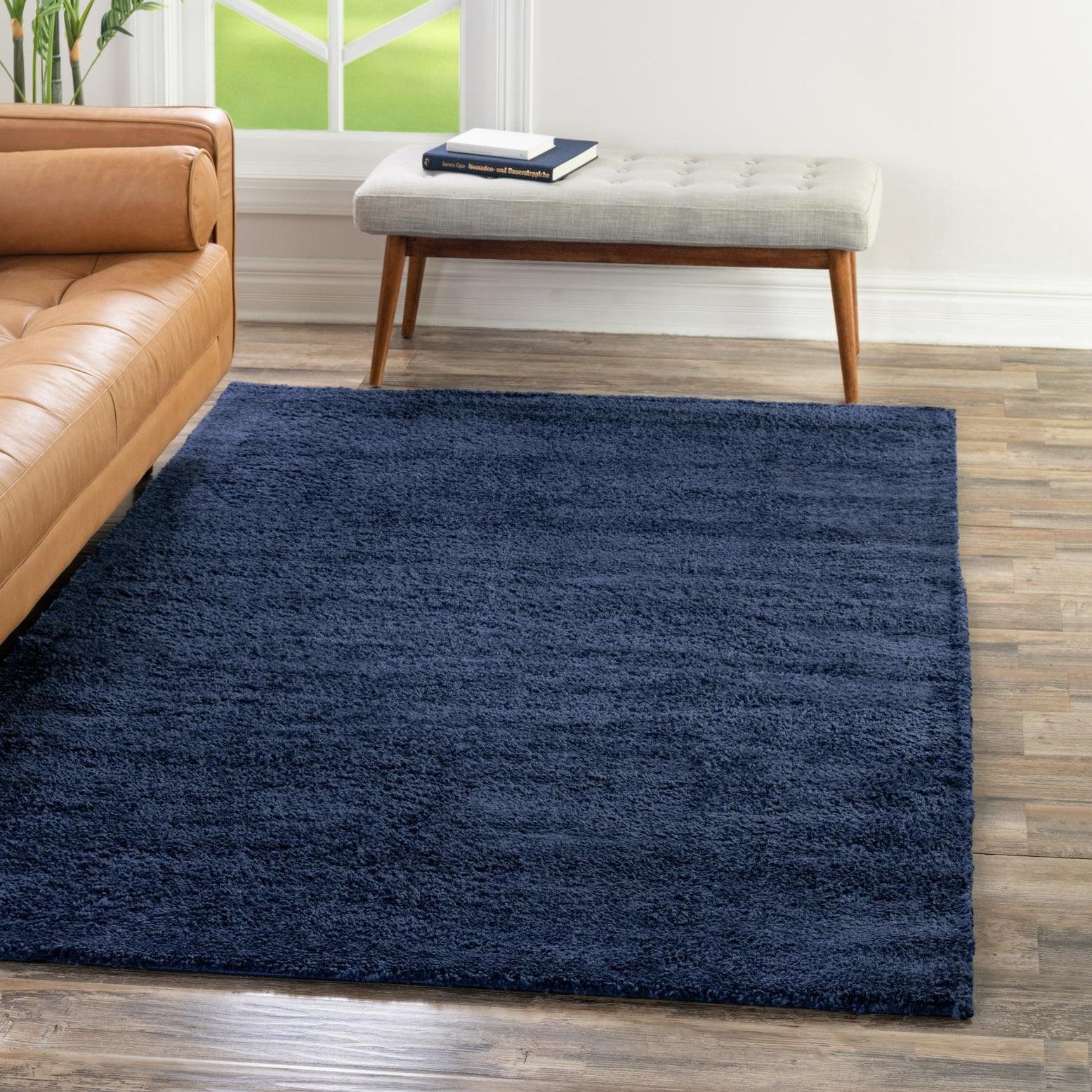 Unique Loom 8' 0 x 10' 0 Solo Calabasas Navy Blue Area Rug