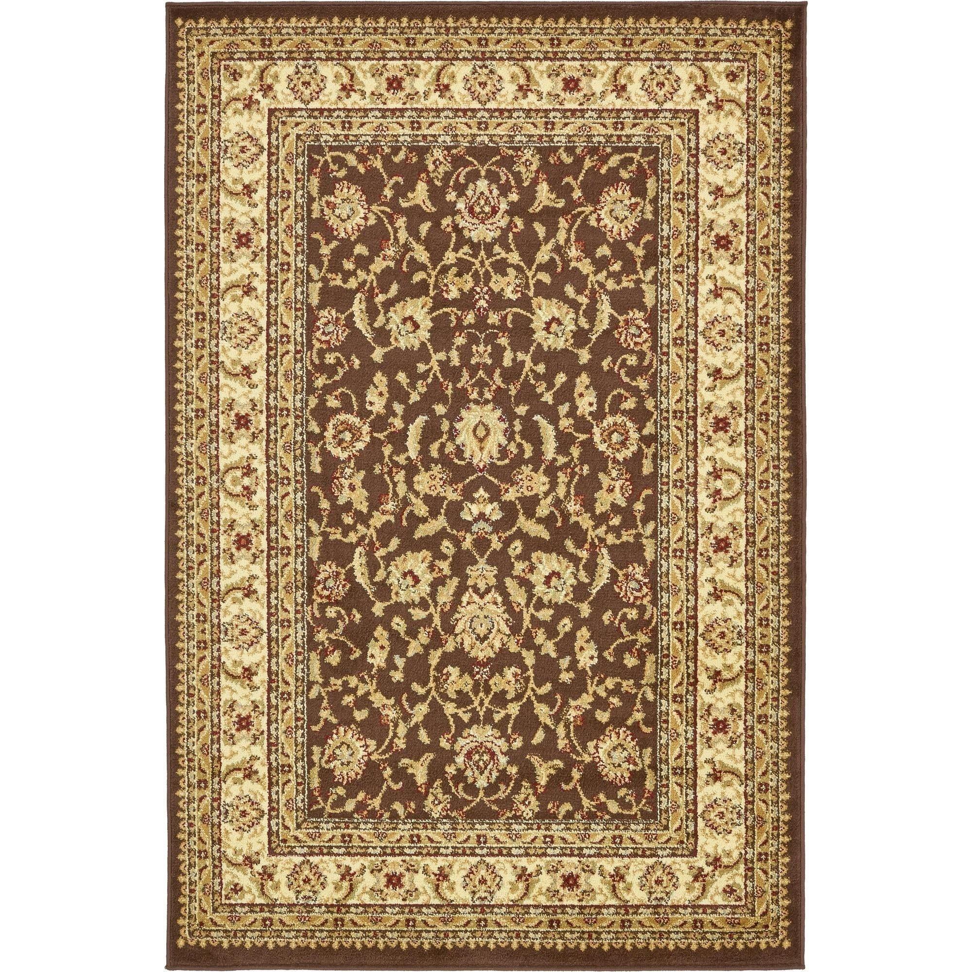 Unique Loom Voyage Collection Area Rug - St. Louis (4' 1" x 6' 1" Rectangle Brown/Green)