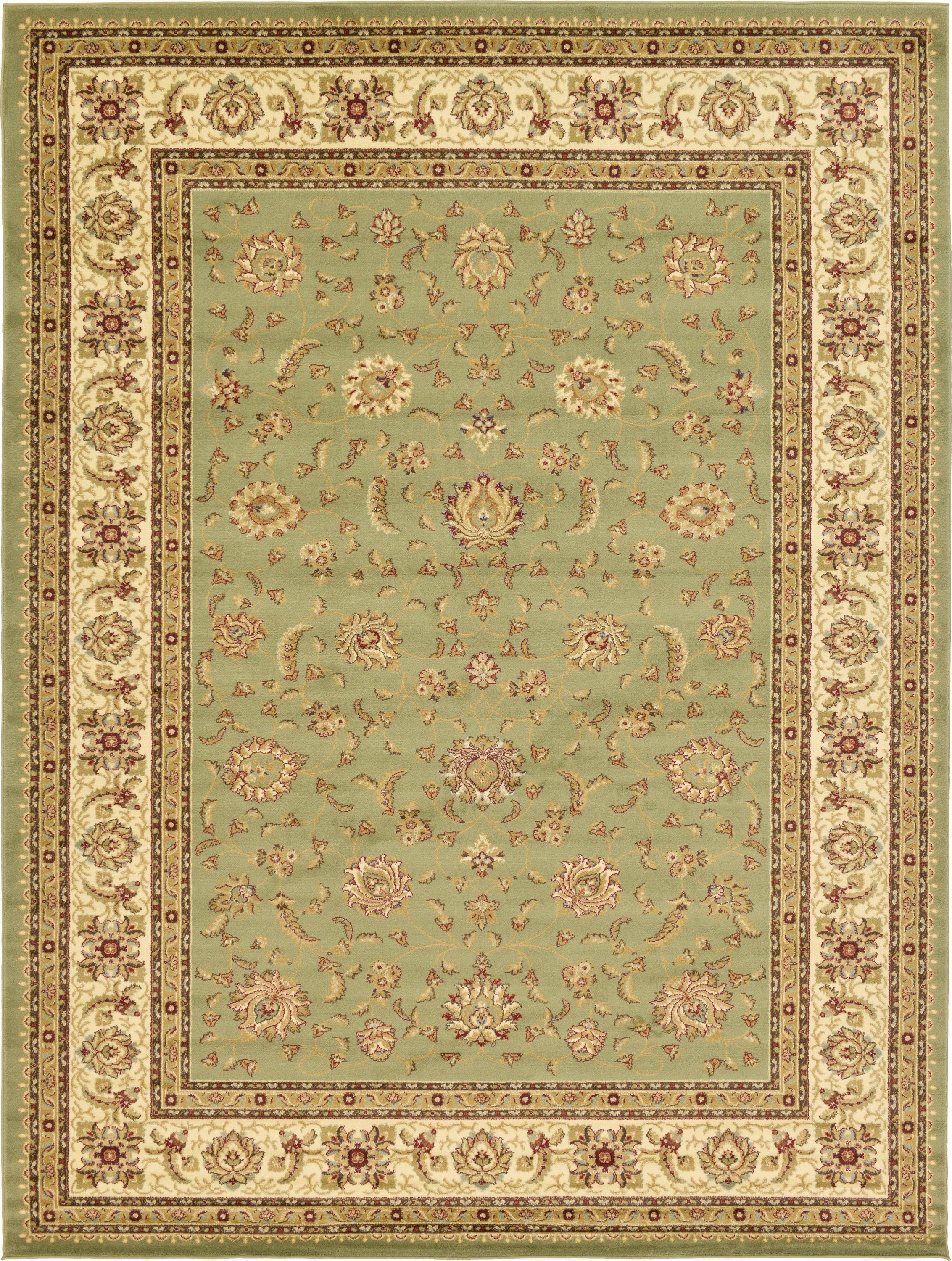 Unique Loom Voyage Collection Area Rug - St. Louis (9' x 12' Rectangle Green/Cream)