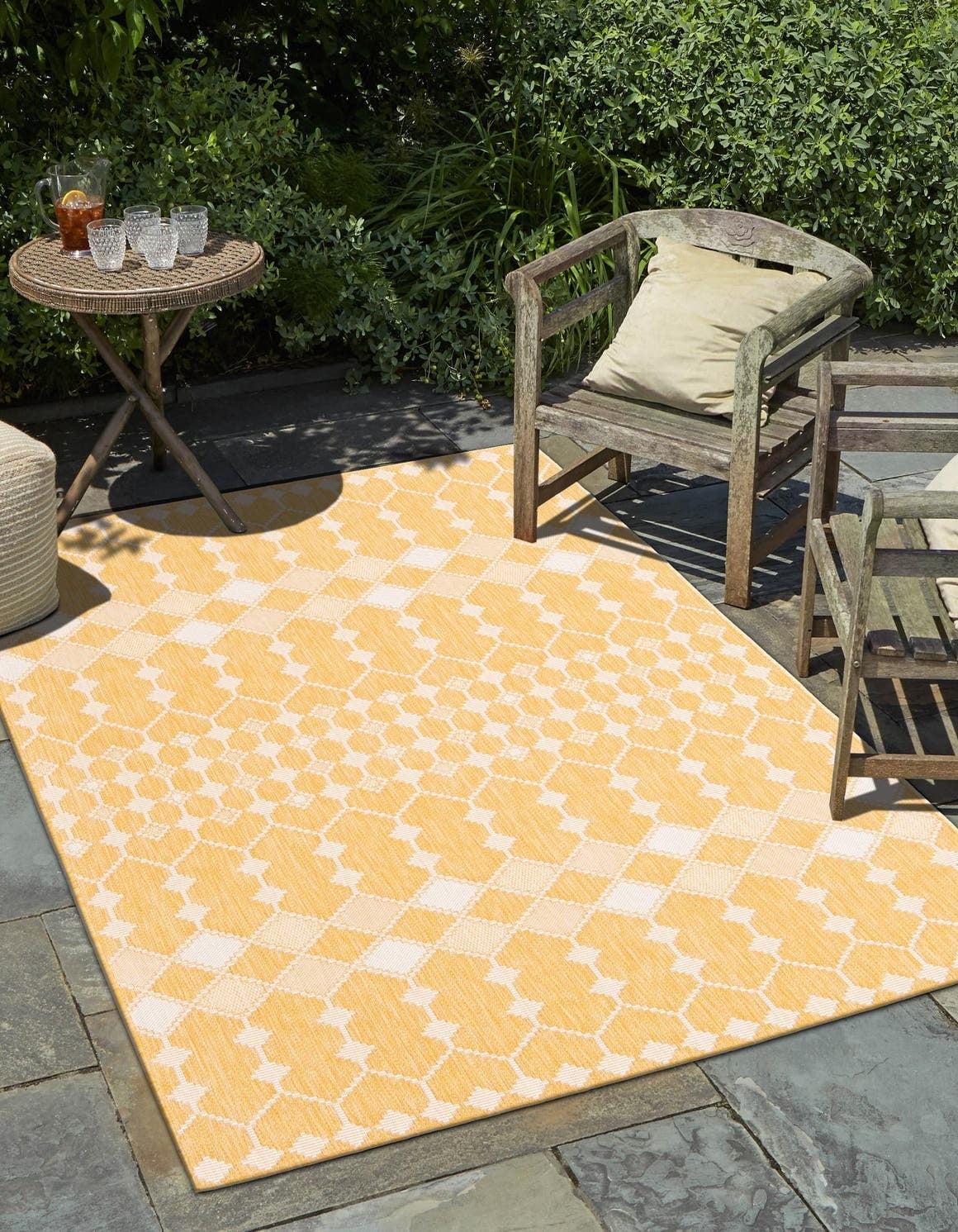 Unique Loom Outdoor Trellis Traliccio Trellis Woven Area Rug