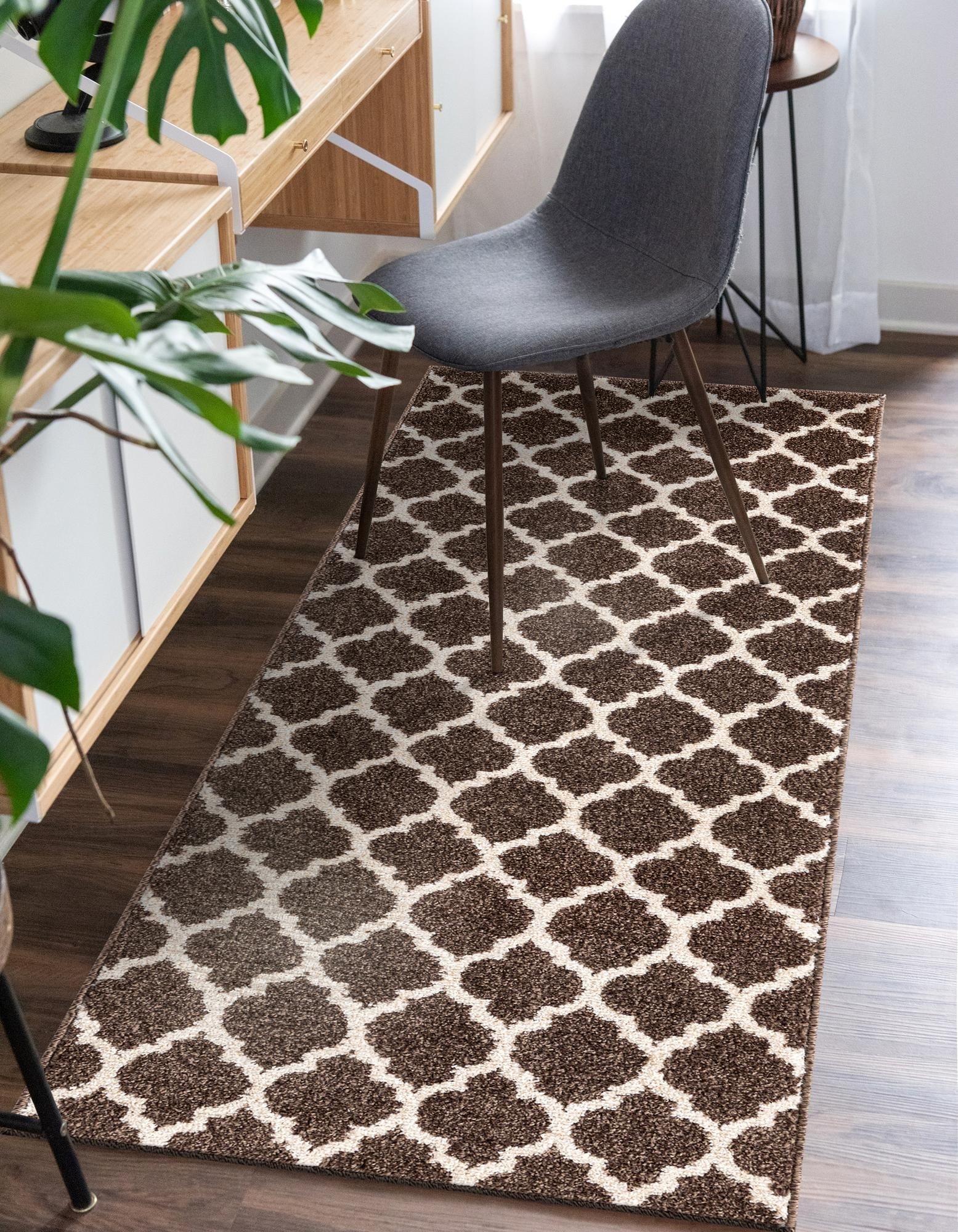 Unique Loom 2' 0 x 6' 1 Trellis Philadelphia Brown Area Rug