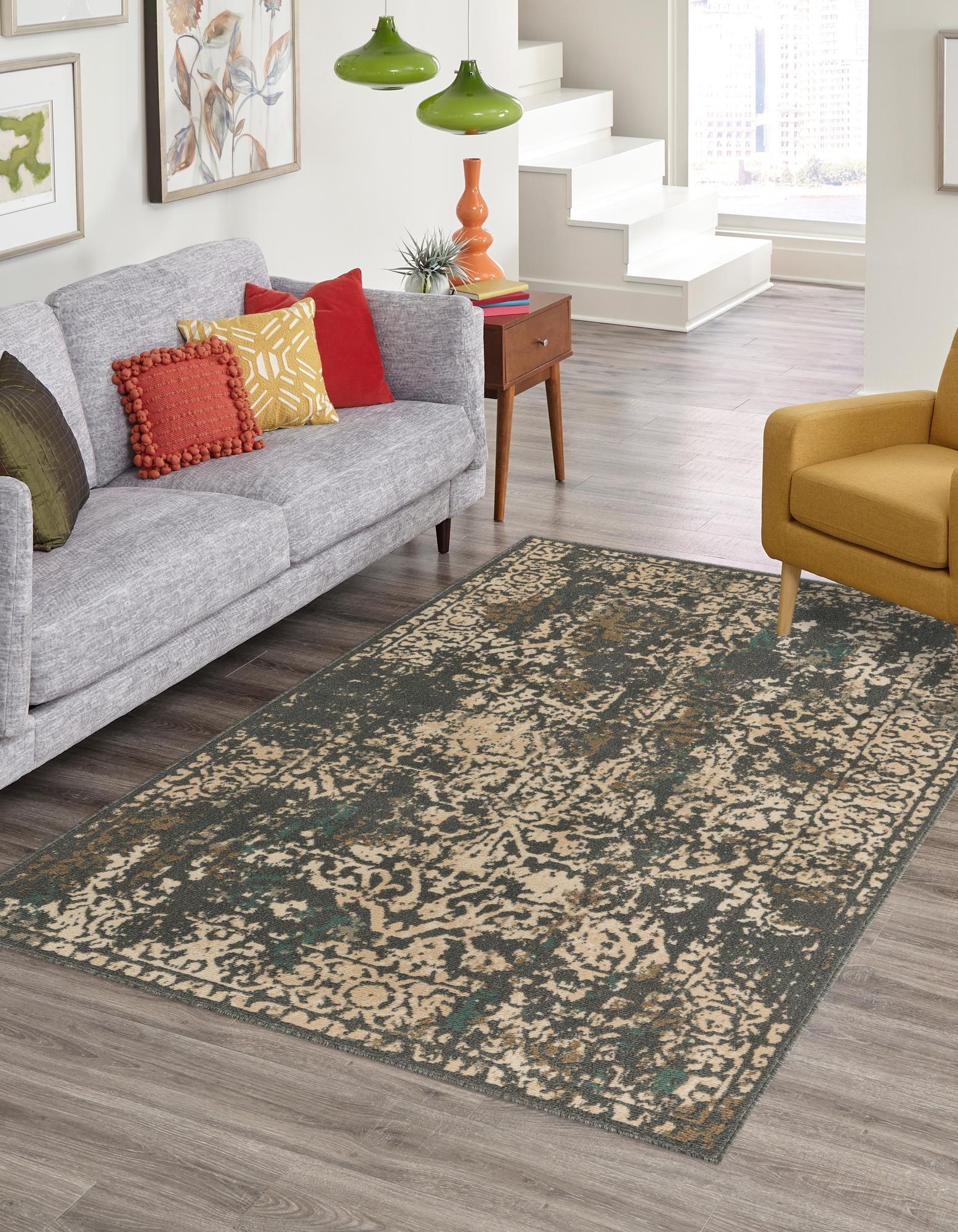 Unique Loom Tuareg Collection Area Rug - Mirage (9'  x 12' 2" Rectangle Gray/Beige)