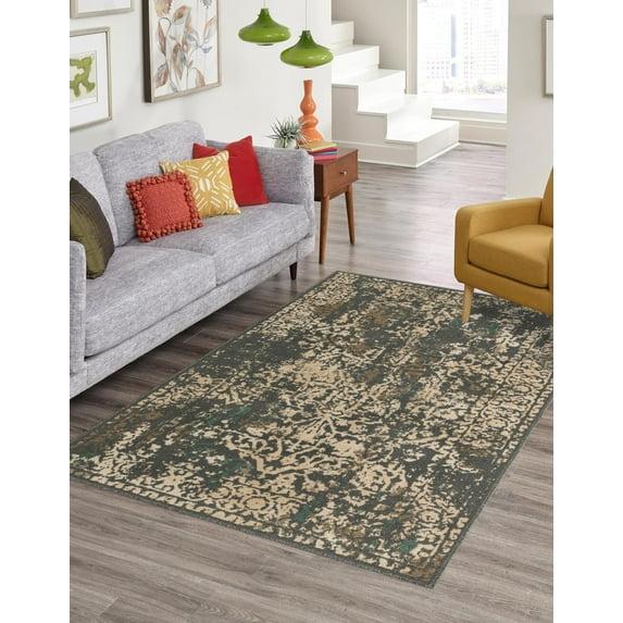 Unique Loom Tuareg Collection Area Rug - Mirage (9'  x 12' 2" Rectangle Gray/Beige)