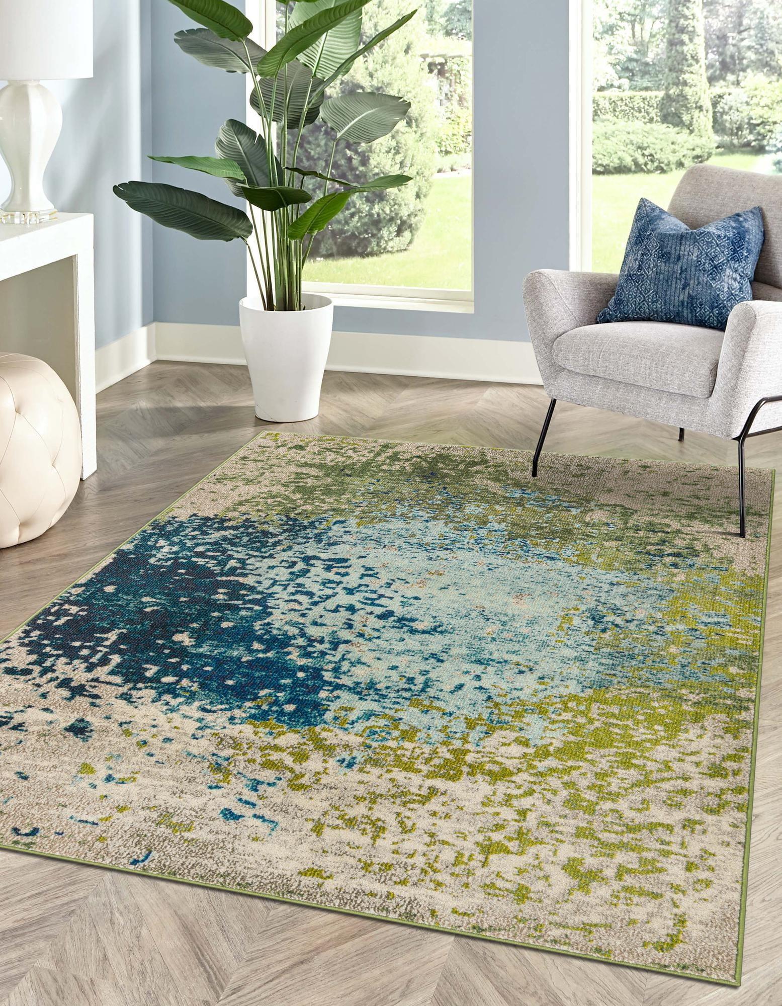 Unique Loom Estrella Collection Area Rug - Vella (10' 6" x 16' 5" Rectangle Blue/Gray)