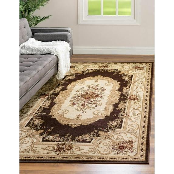 Unique Loom Versailles Collection Area Rug - Henry (10' 6" x 16' 5" Rectangle Brown/Cream)