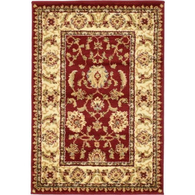 Unique Loom Voyage Collection Area Rug - St. Louis (2' 2" x 3' 1" Rectangle Red/Gold)